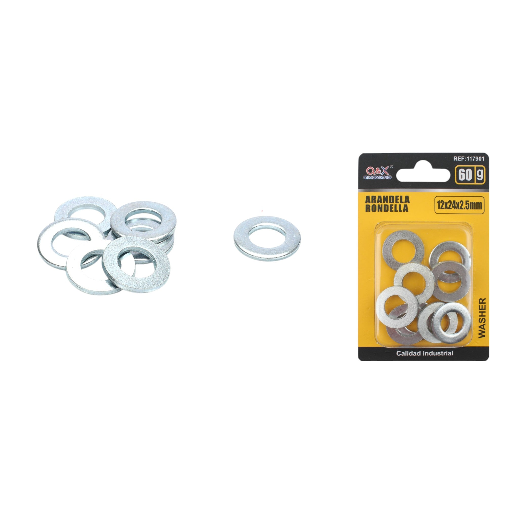 Arandela 12 mm 60 g 12×24×2.5 mm
