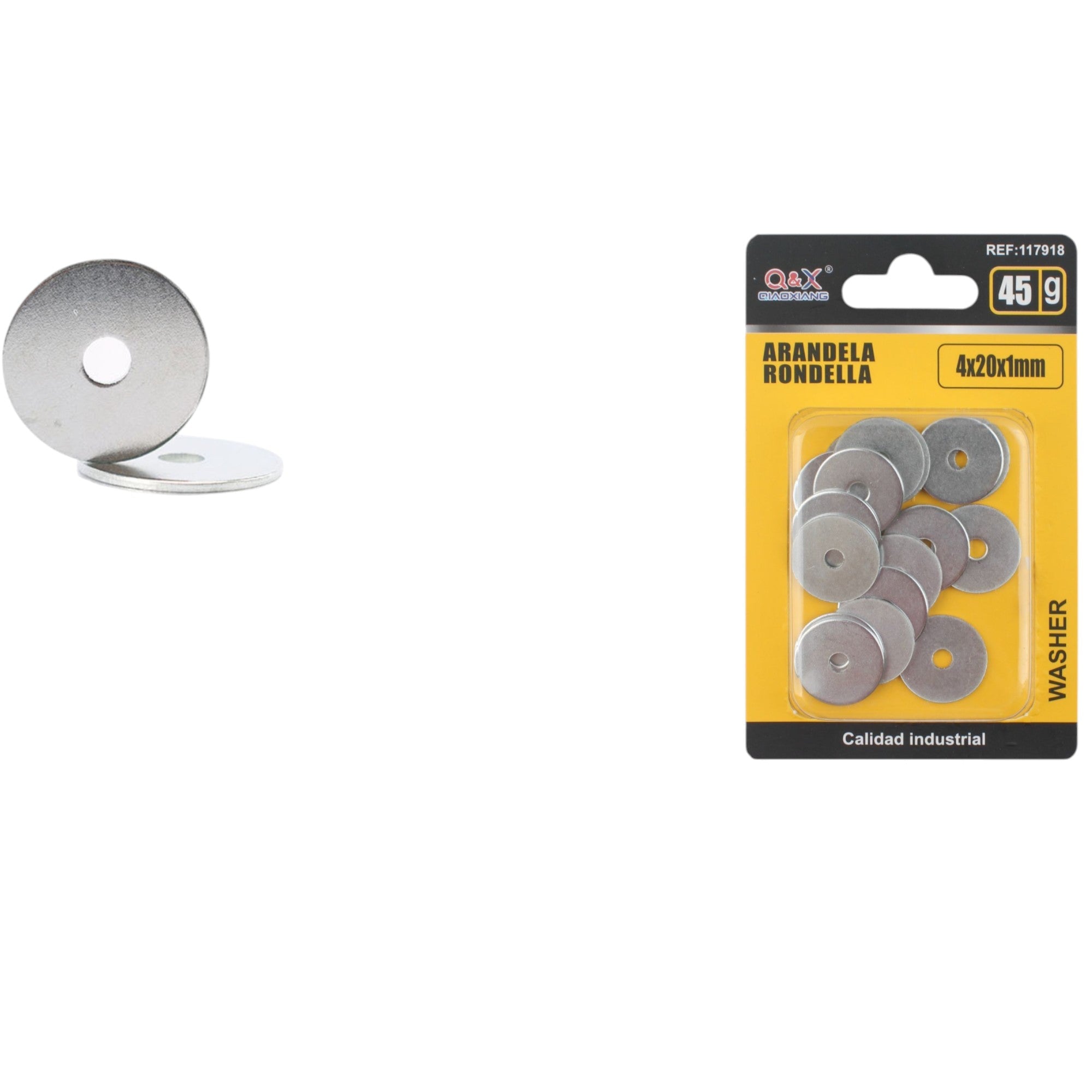 Arandela ancha 4×20×1 mm 45 g