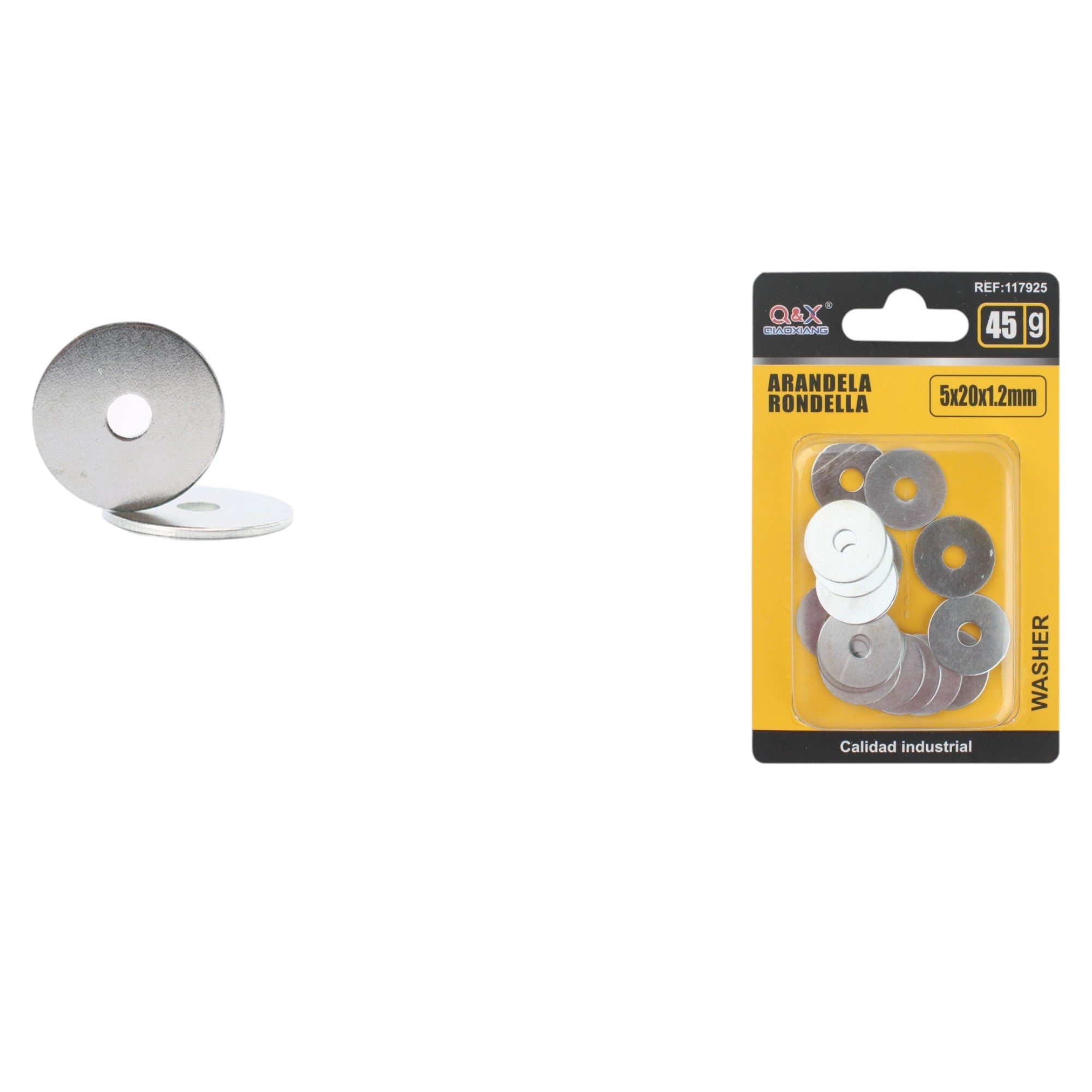 Arandela ancha 5×20×1.2 mm 45 g