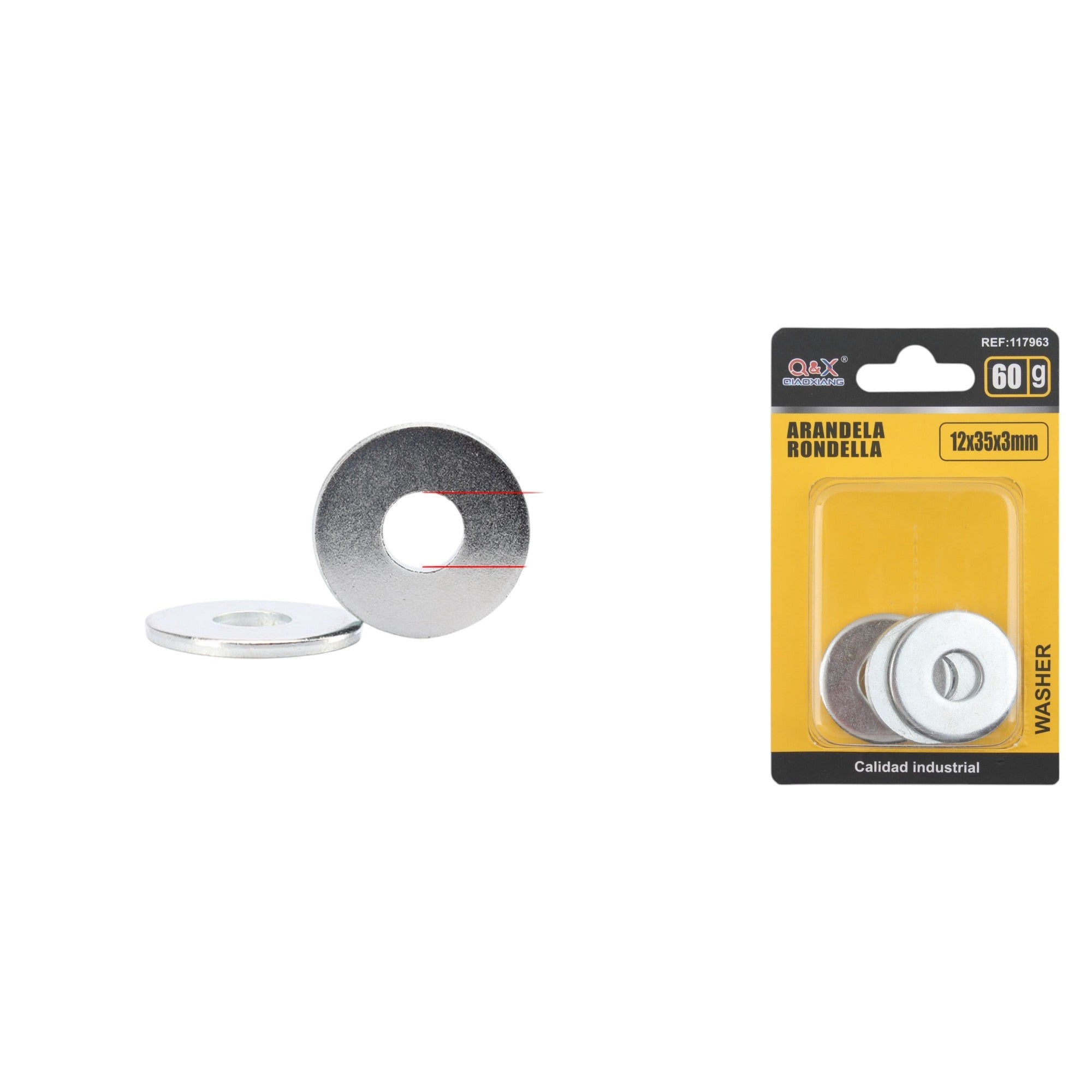 Arandela ancha 12×35×3 mm 60 g
