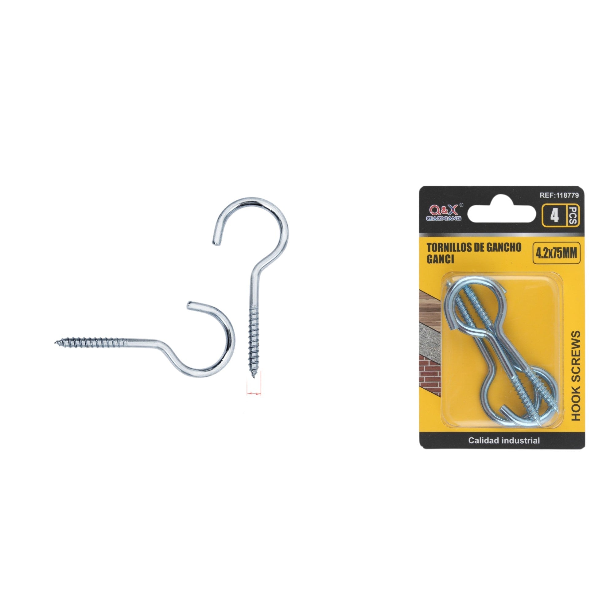 Gancho para lámpara 4.2×75 mm 4 pcs