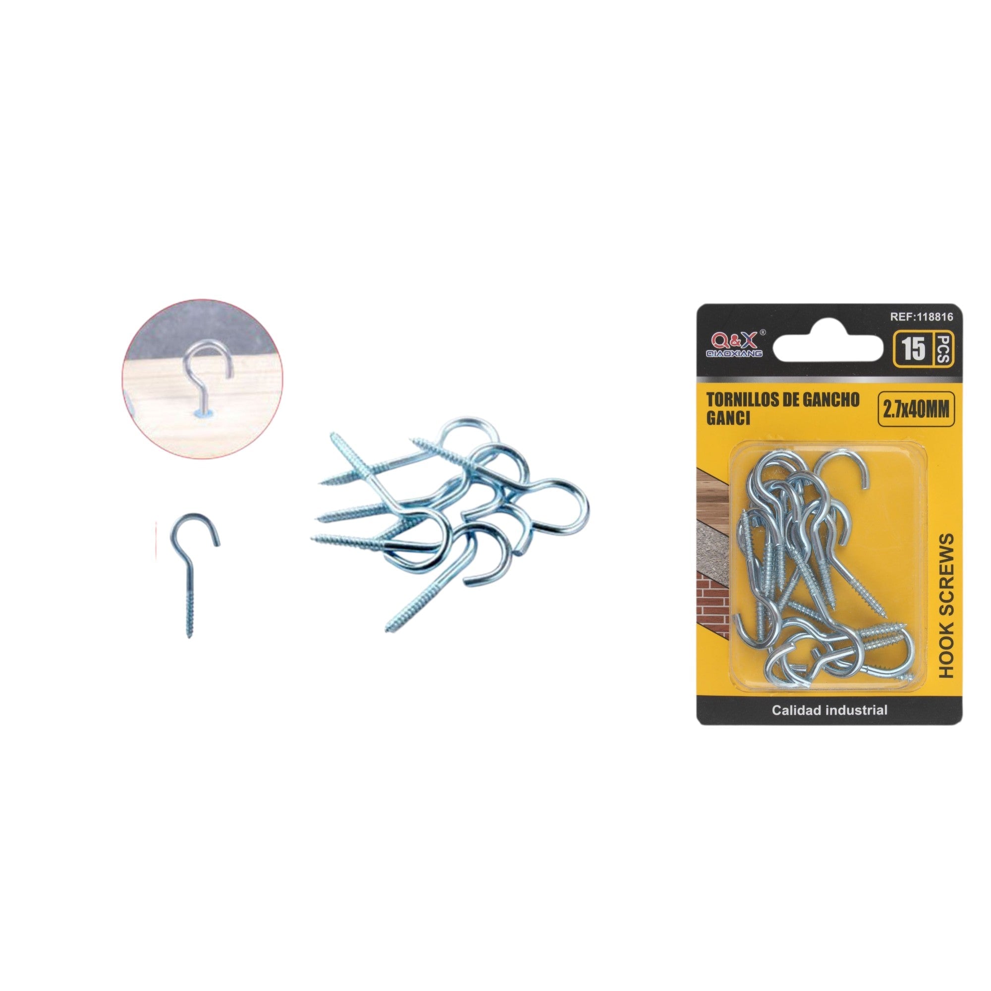 Gancho para lámpara 2.7×40 mm 15 pcs