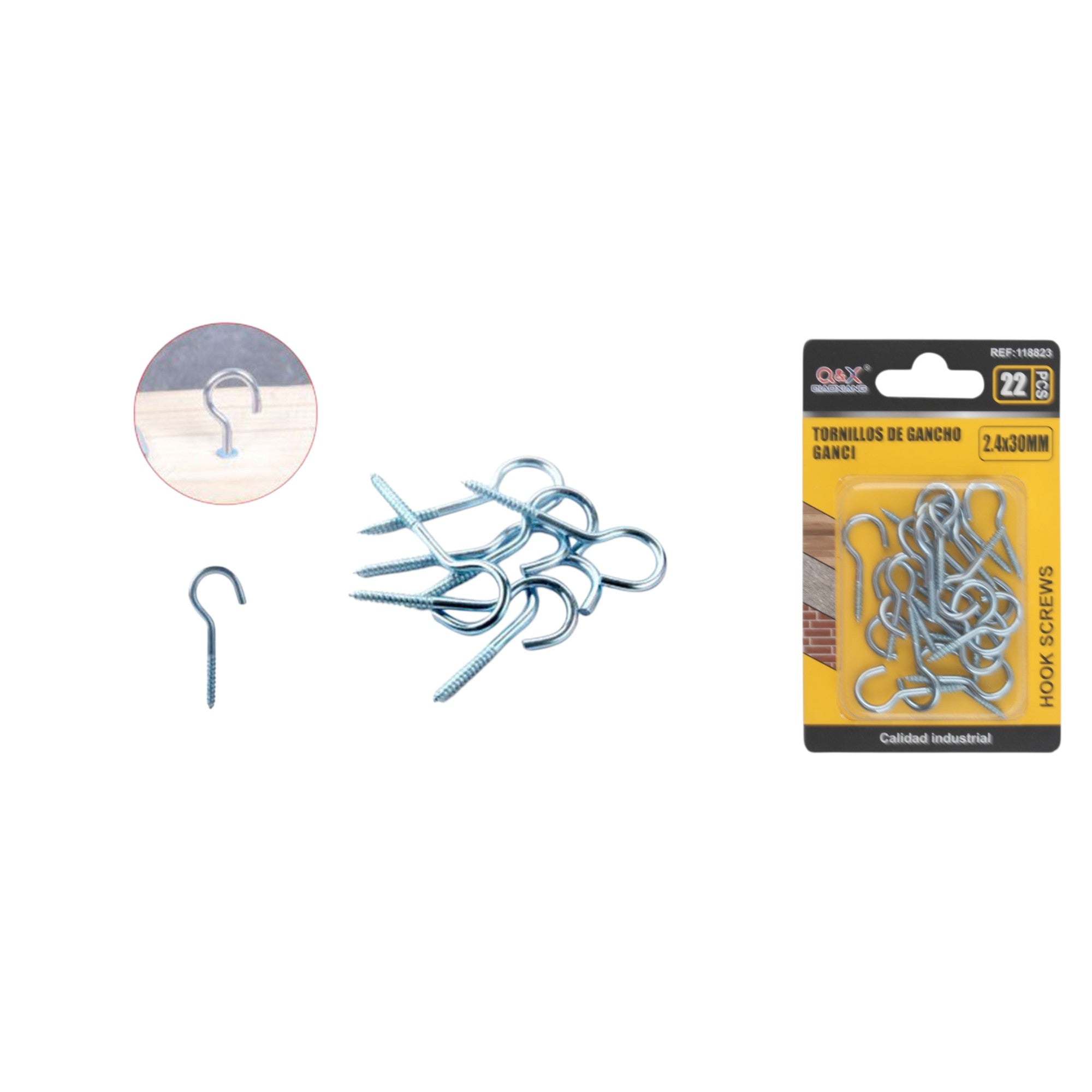 Gancho para lámpara 2.4×30 mm 22 pcs