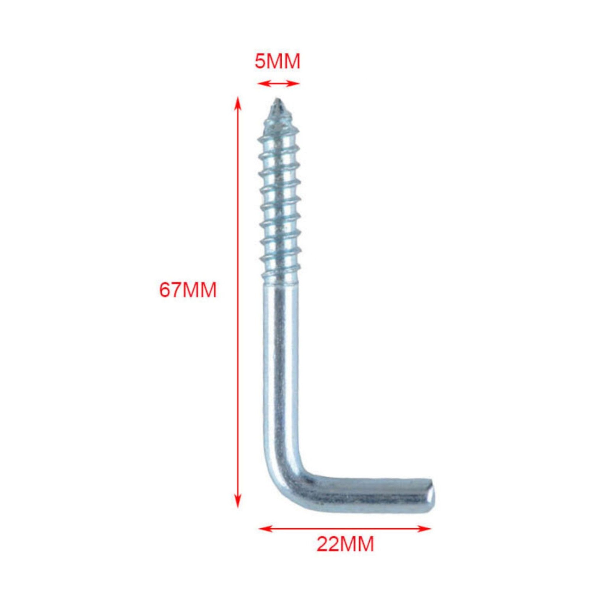 Gancho tipo siete 5.0×67×22 mm 4 pcs