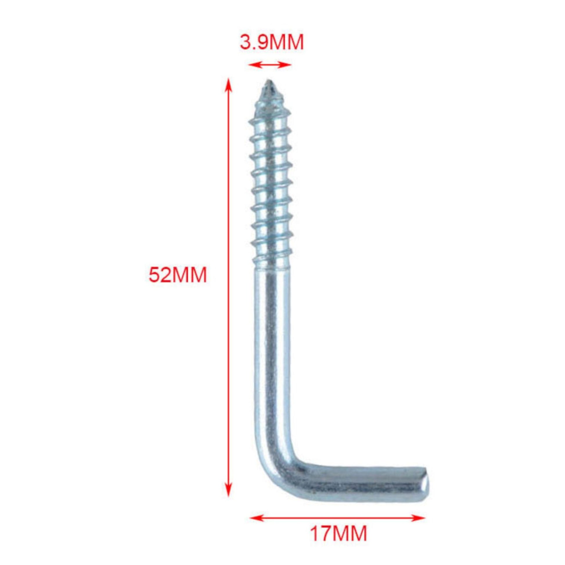 Gancho en L 3.9*52*17MM 8PCS