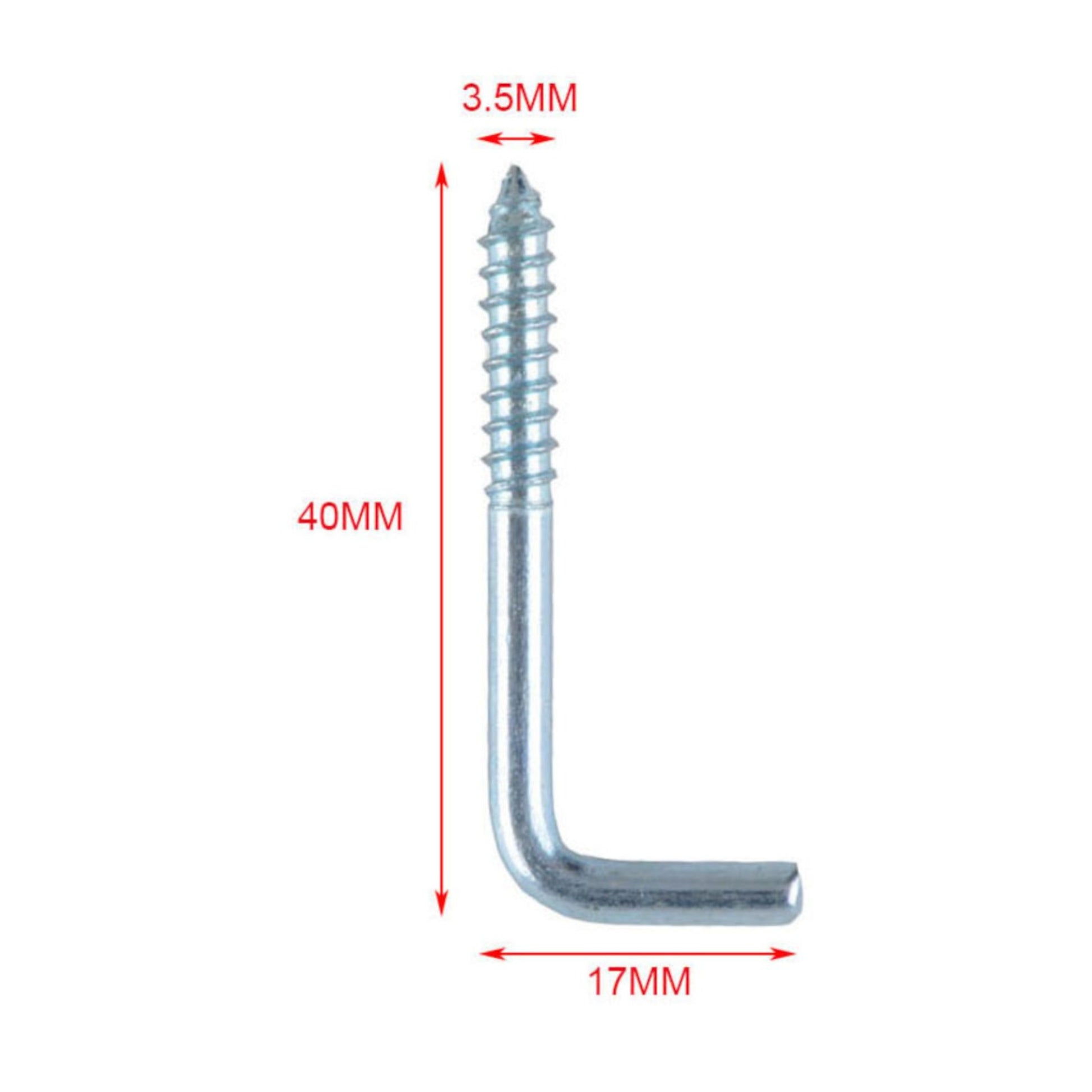 Gancho en L 3.5*40*17MM 12PCS