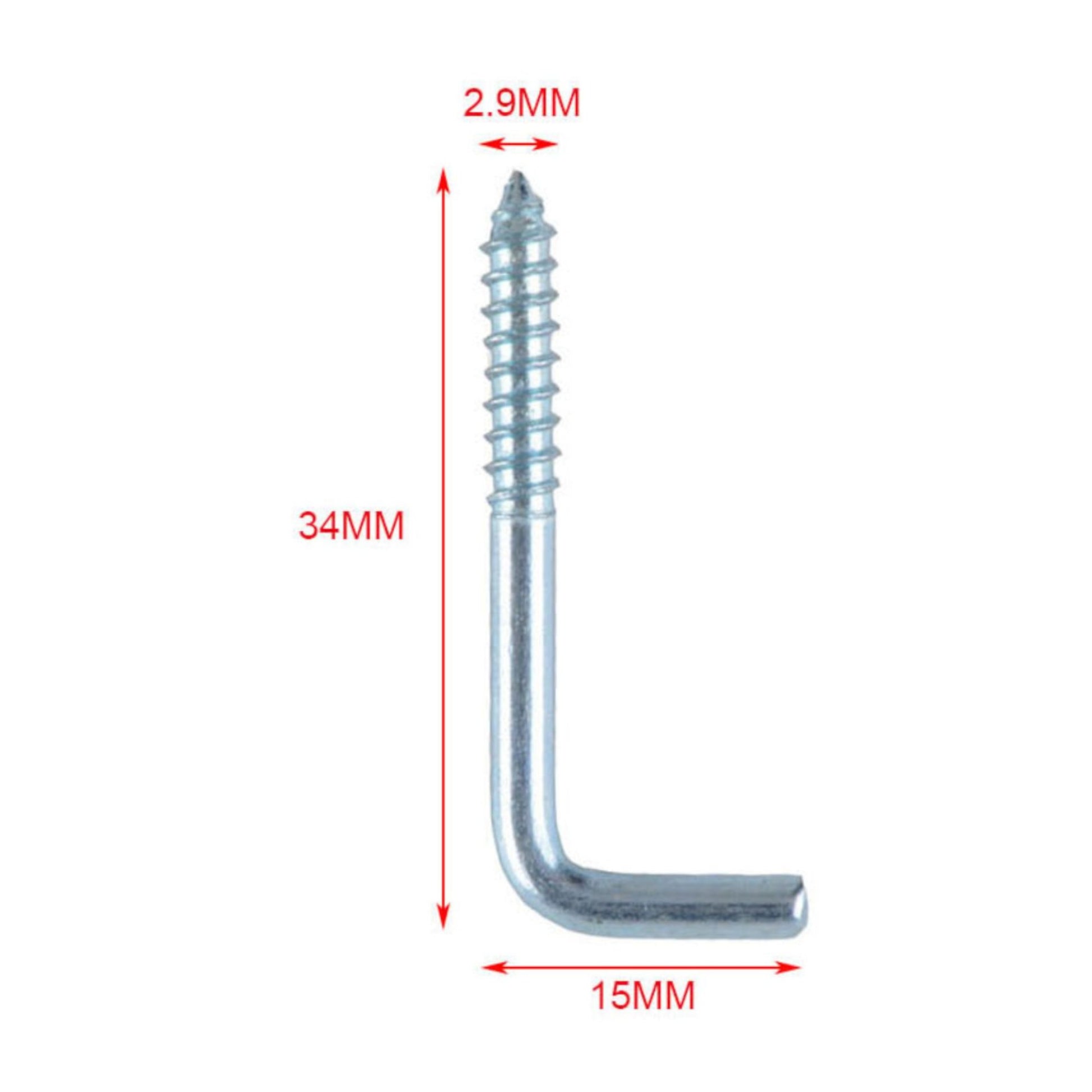 Gancho en L 2.9*34*15MM 16PCS