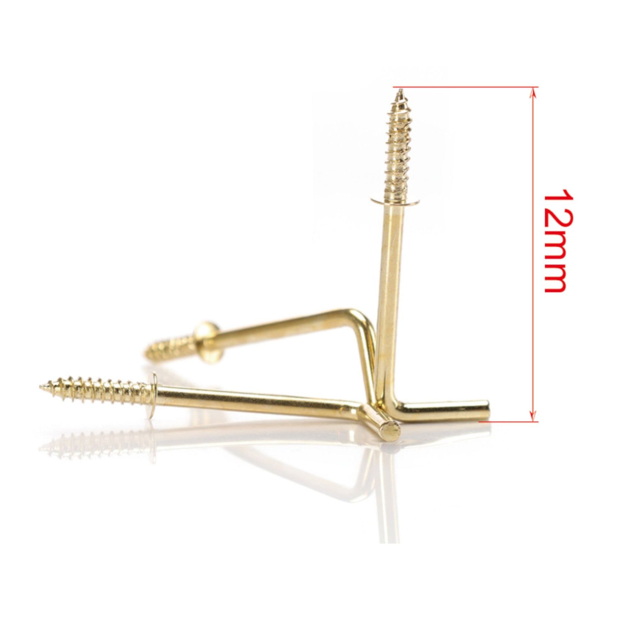 Gancho recto cobreado 12 mm 22 pcs