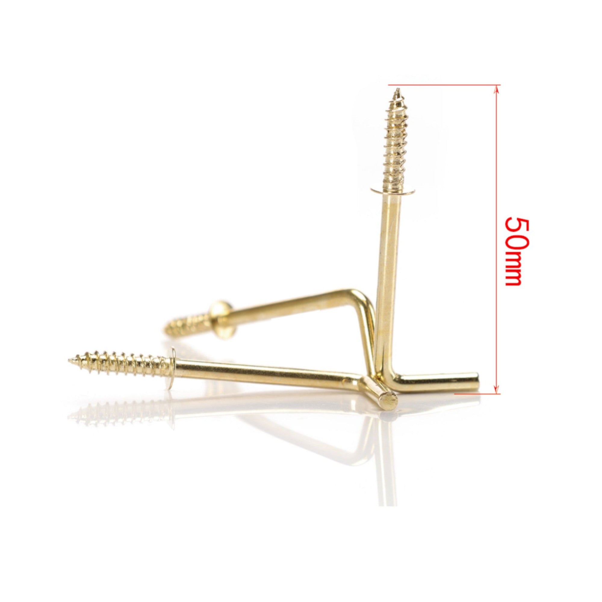 Gancho recto cobreado 50 mm 3 pcs