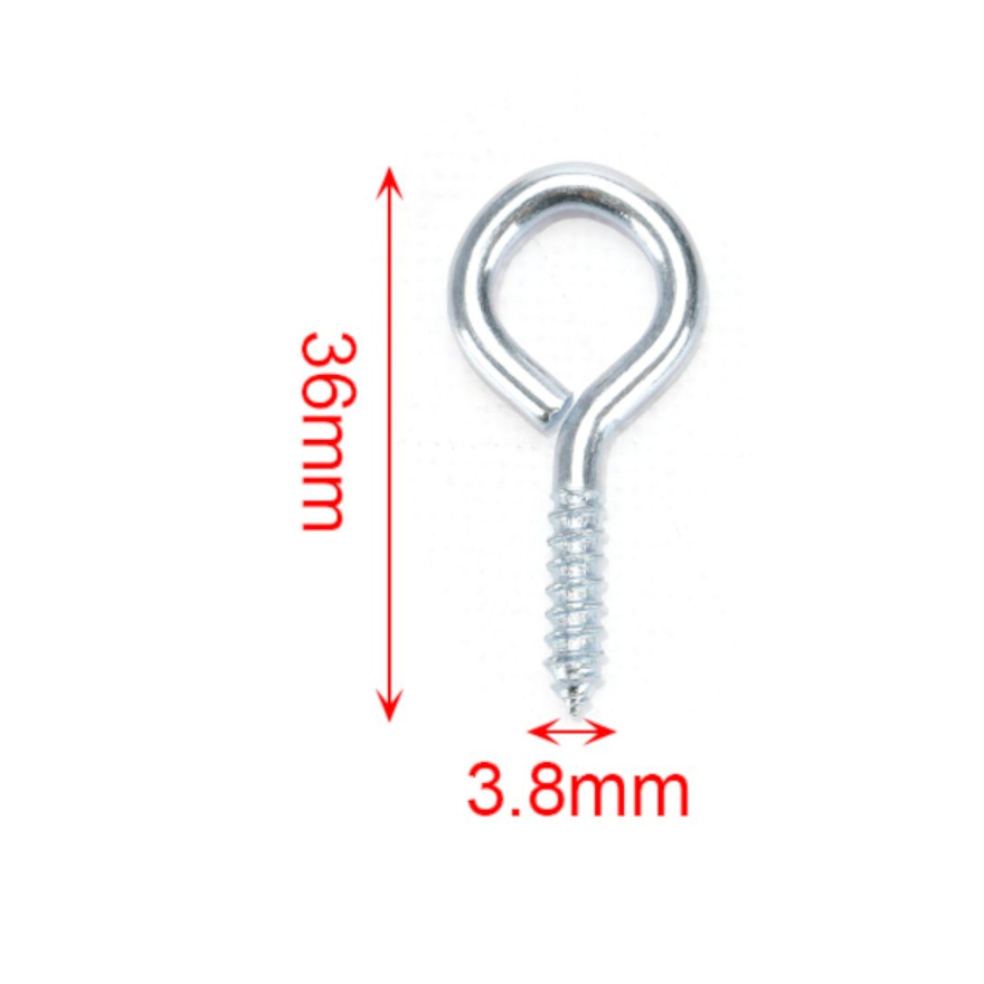 Tornillo ojo galvanizado 8# 3.2x35 mm 11 pcs