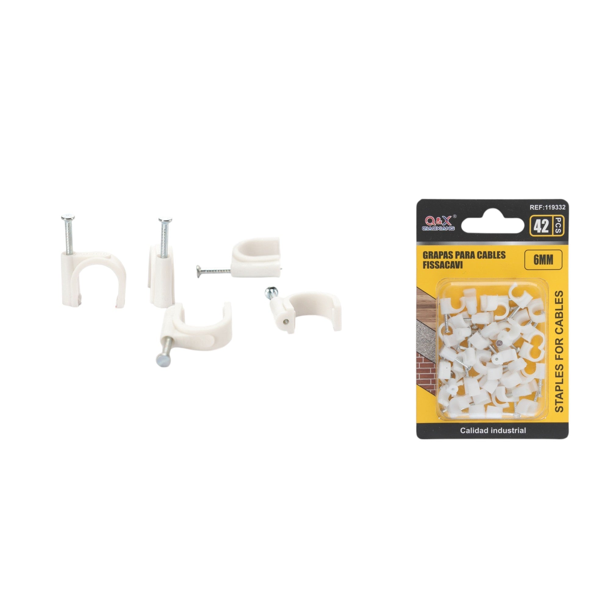 Clip sujetacable 6 mm 42 pcs