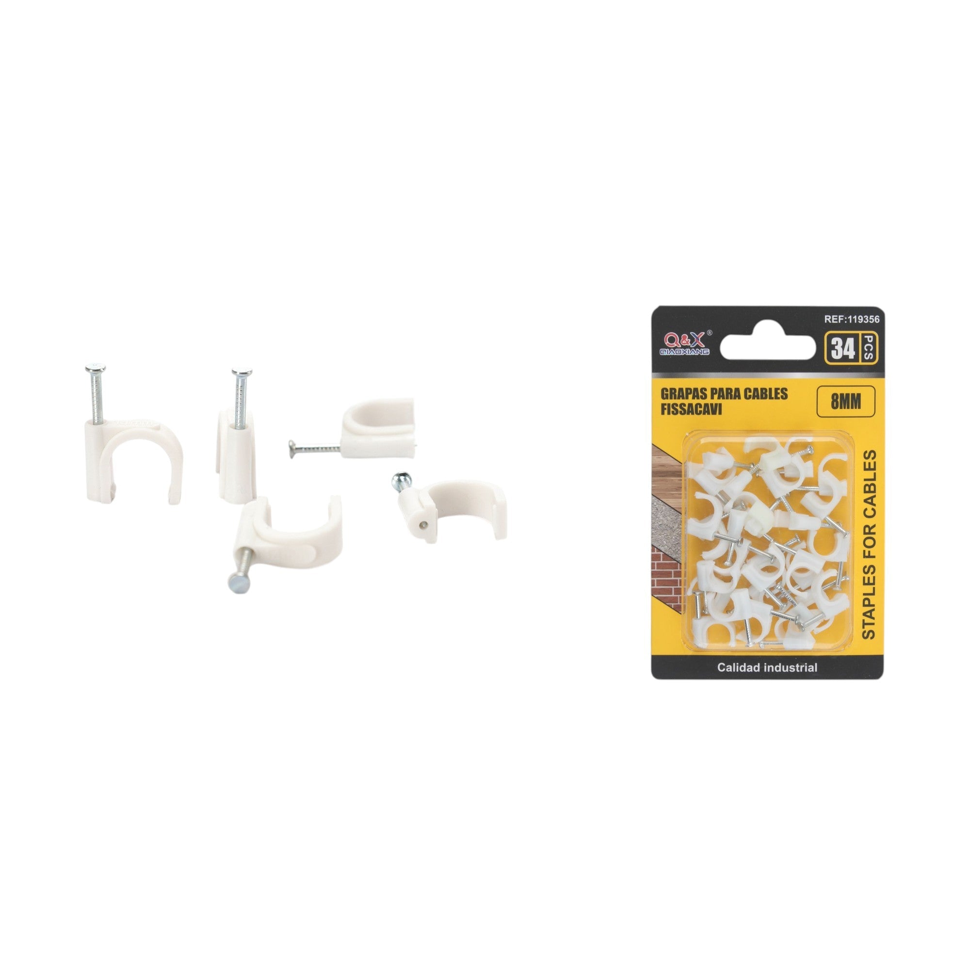 Clip sujetacable 8 mm 34 pcs