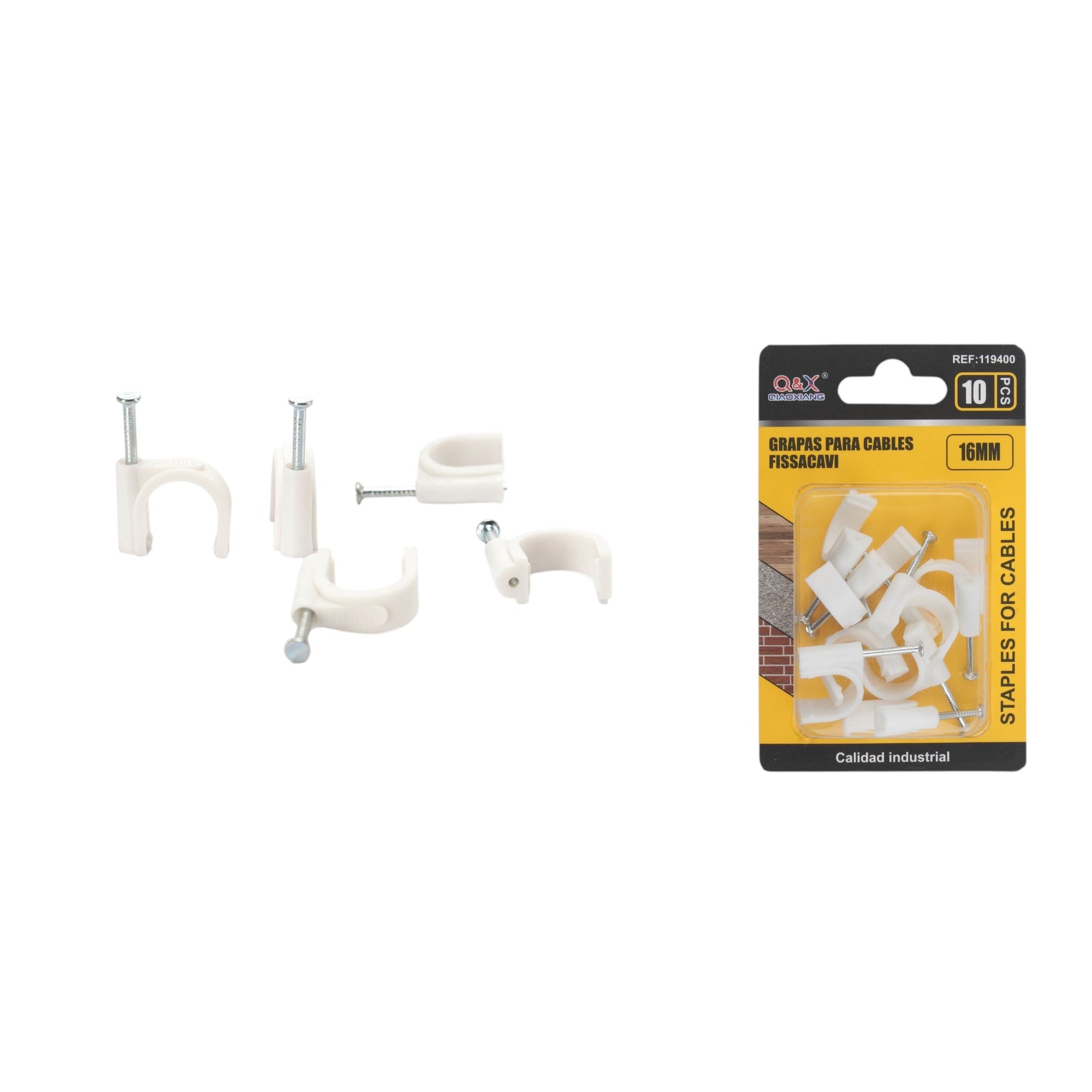 Clip sujetacable 16 mm 10 pcs