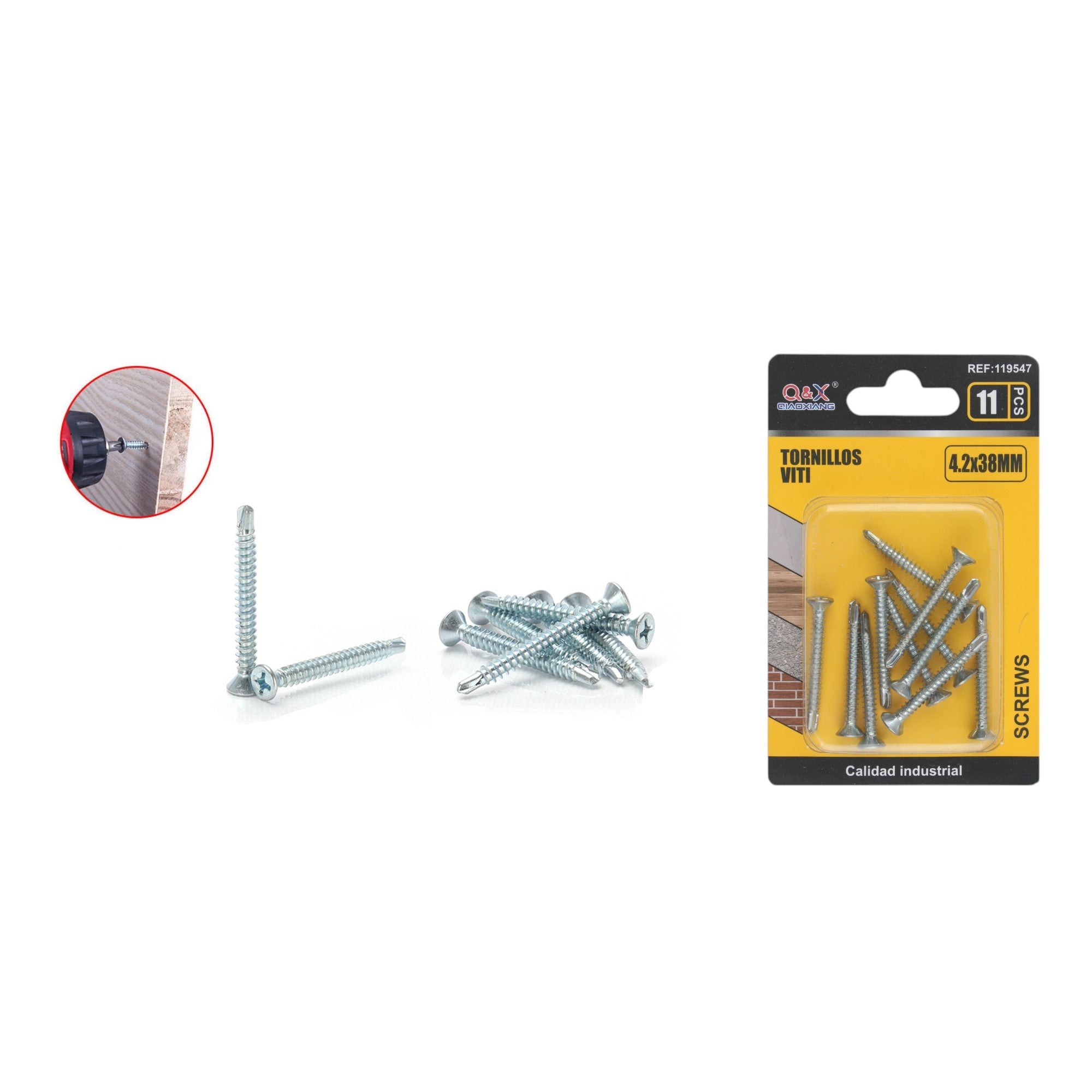 Tornillo autoperforante cabeza avellanada 4.2x38 mm 11 pcs