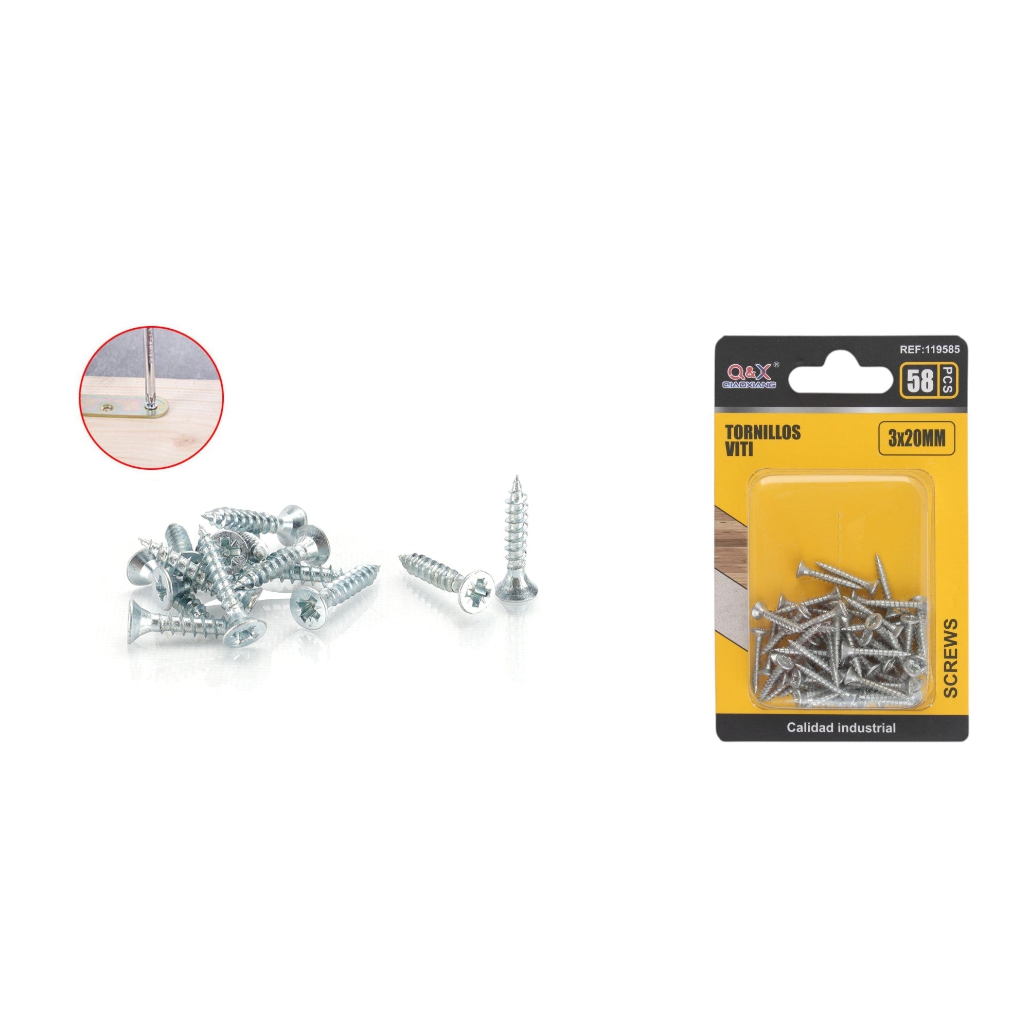 Clavo para fibrocemento zincado blanco 3x20 mm 58 pcs