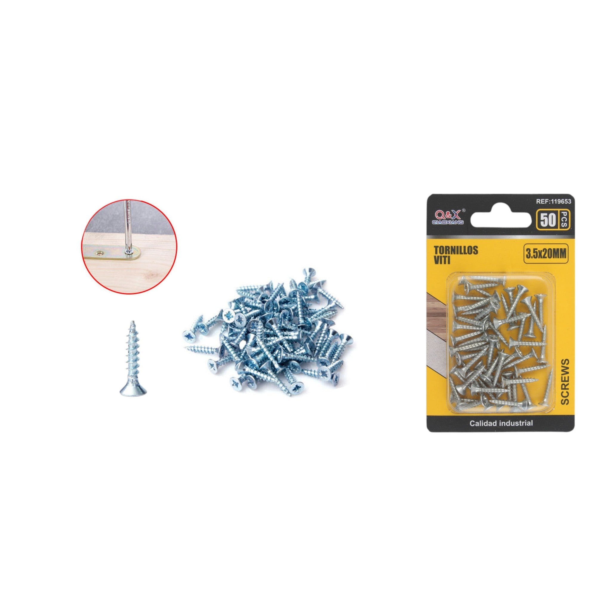 Clavo para fibrocemento zincado blanco 3.5x20 mm 50 pcs