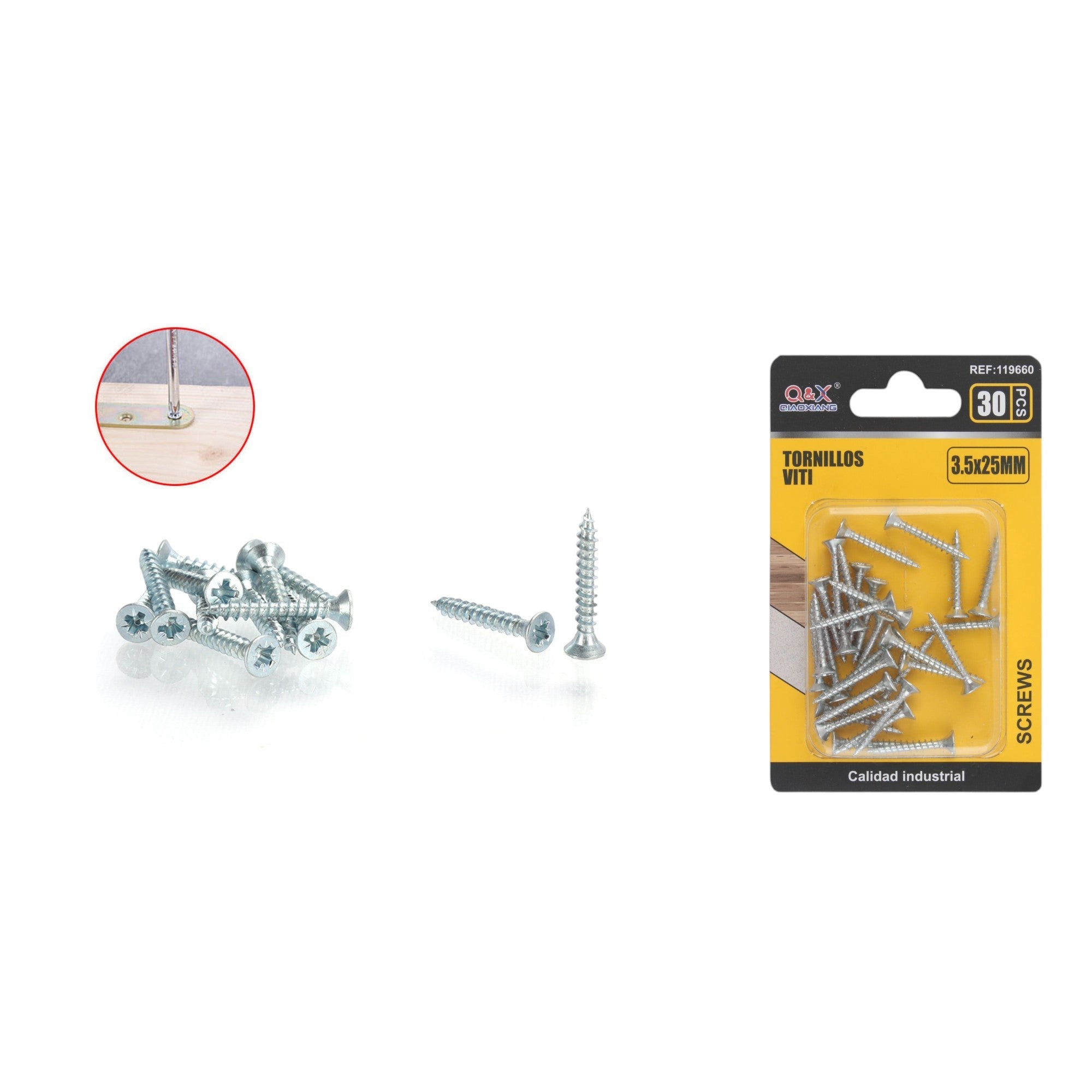 Clavo para fibrocemento zincado blanco 3.5x25 mm 30 pcs