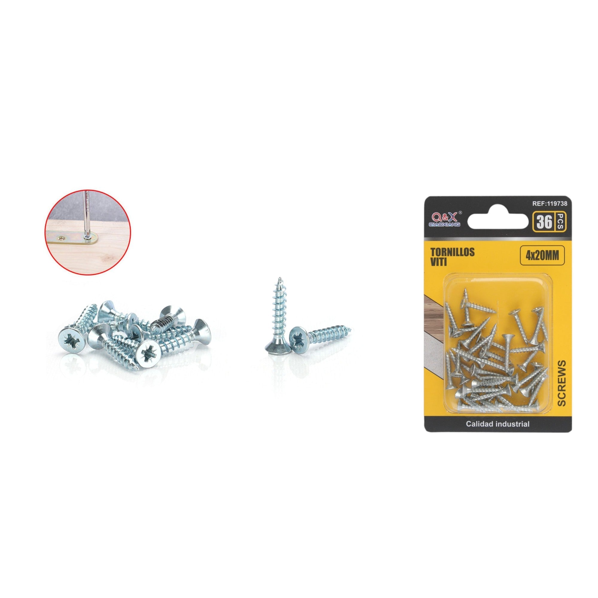 Clavo para fibrocemento zincado blanco 4x20 mm 36 pcs