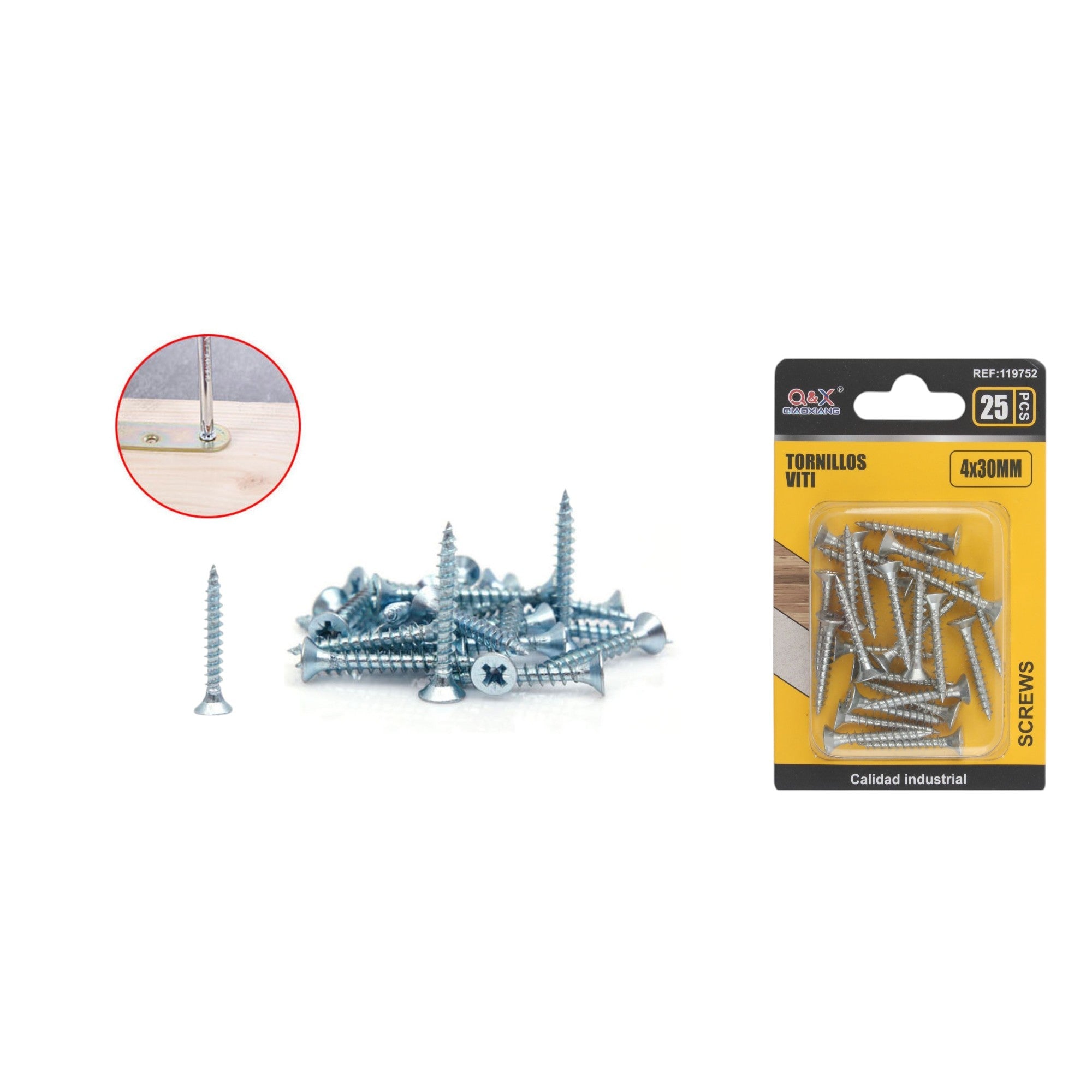 Clavo para fibrocemento zincado blanco 4x30 mm 25 pcs