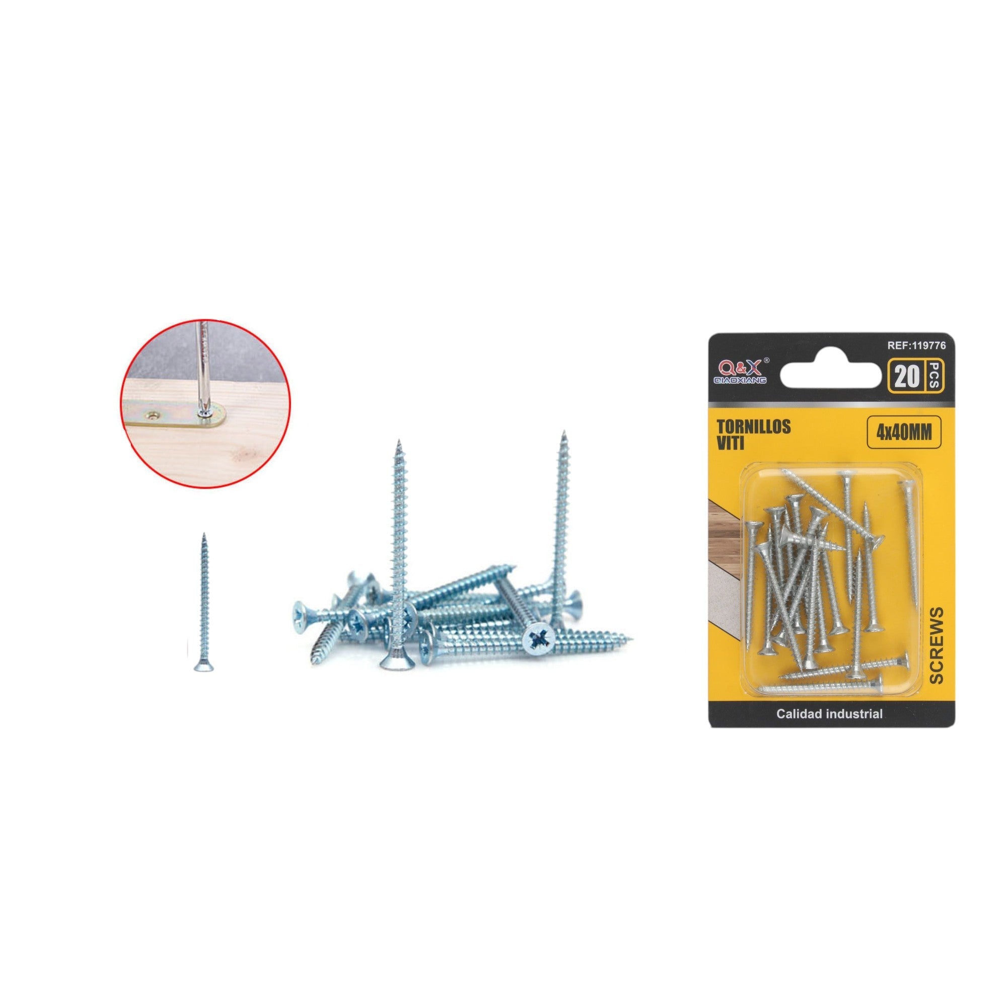 Clavo para fibrocemento zincado blanco 4x40 mm 20 pcs