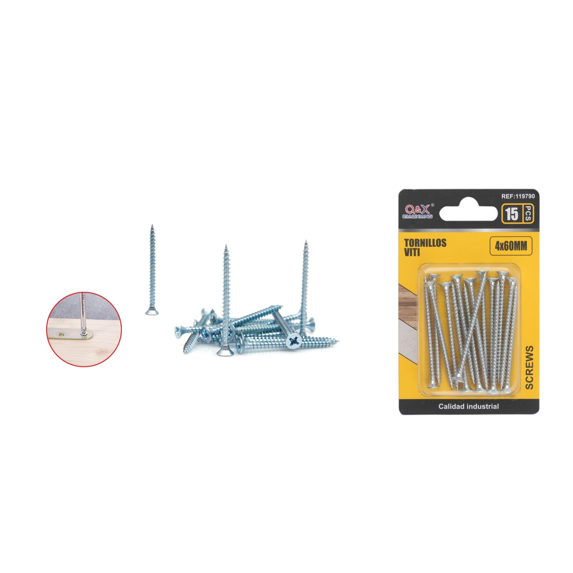 Clavo para fibrocemento zincado blanco 4x60 mm 15 pcs