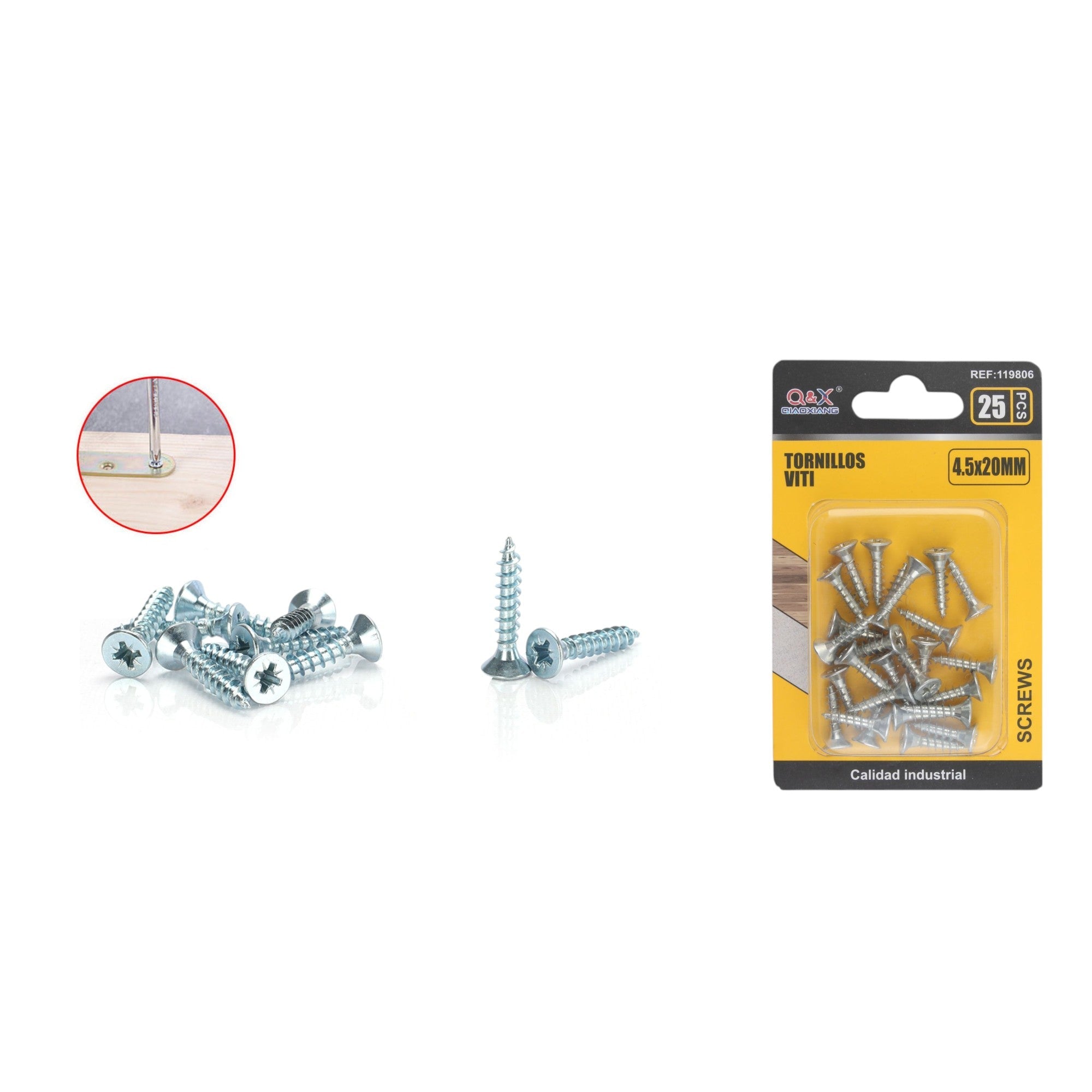 Clavo para fibrocemento zincado blanco 4.5x20 mm 25 pcs