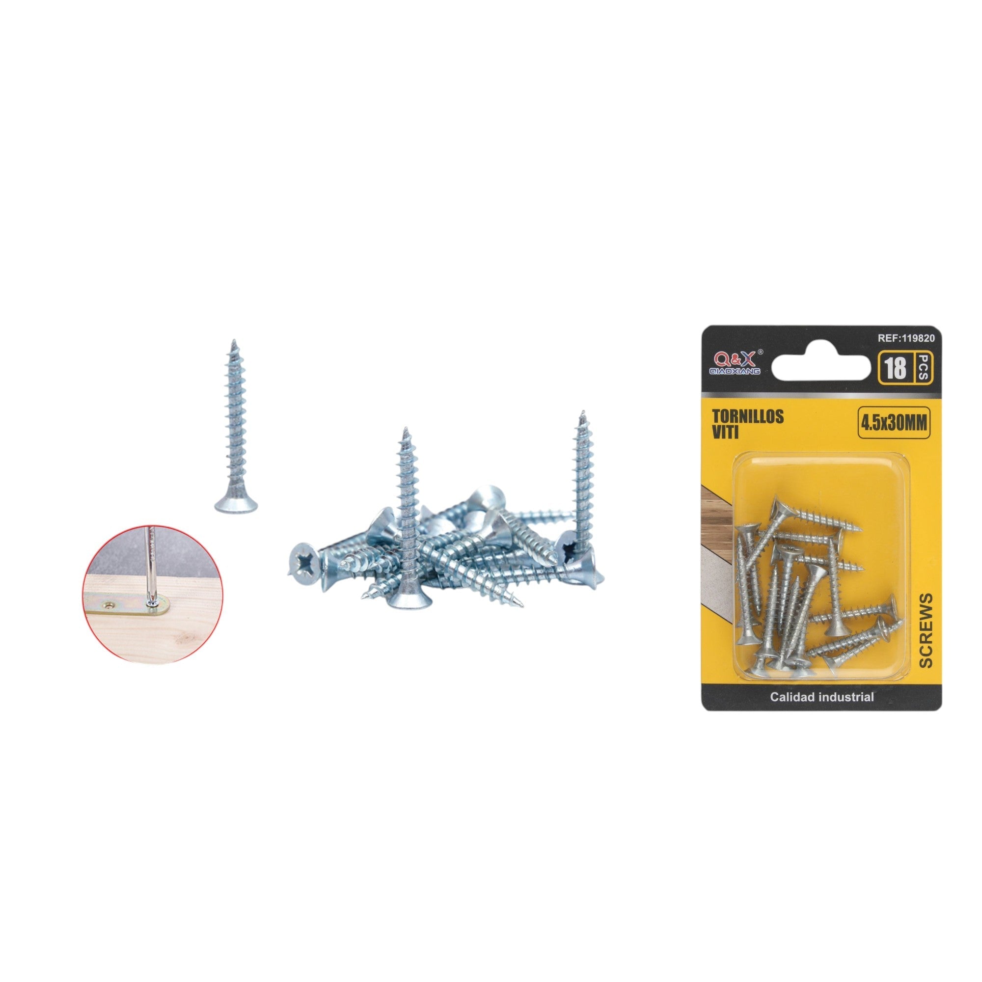 Clavo para fibrocemento zincado blanco 4.5x30 mm 18 pcs