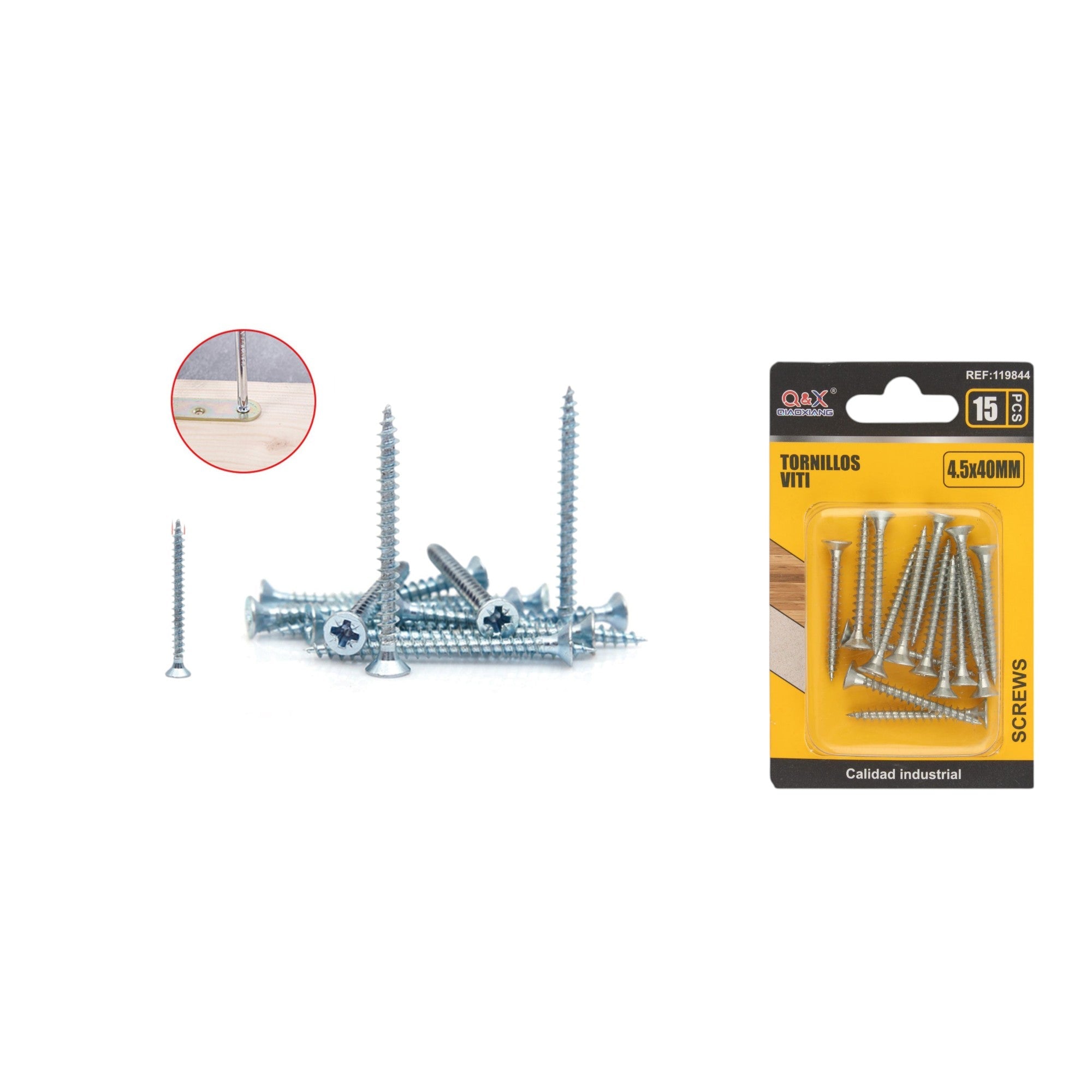 Clavo para fibrocemento zincado blanco 4.5x40 mm 15 pcs