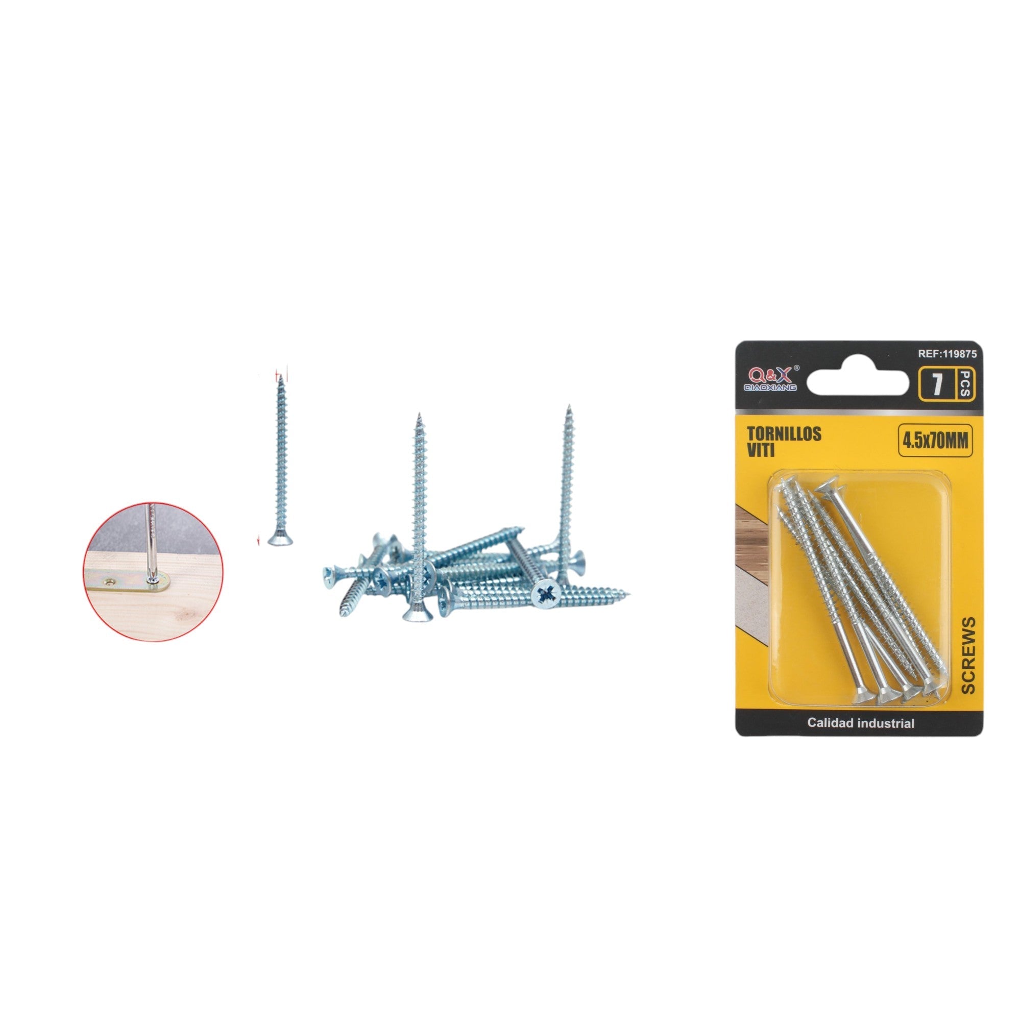 Clavo para fibrocemento zincado blanco 4.5x70 mm 7 pcs