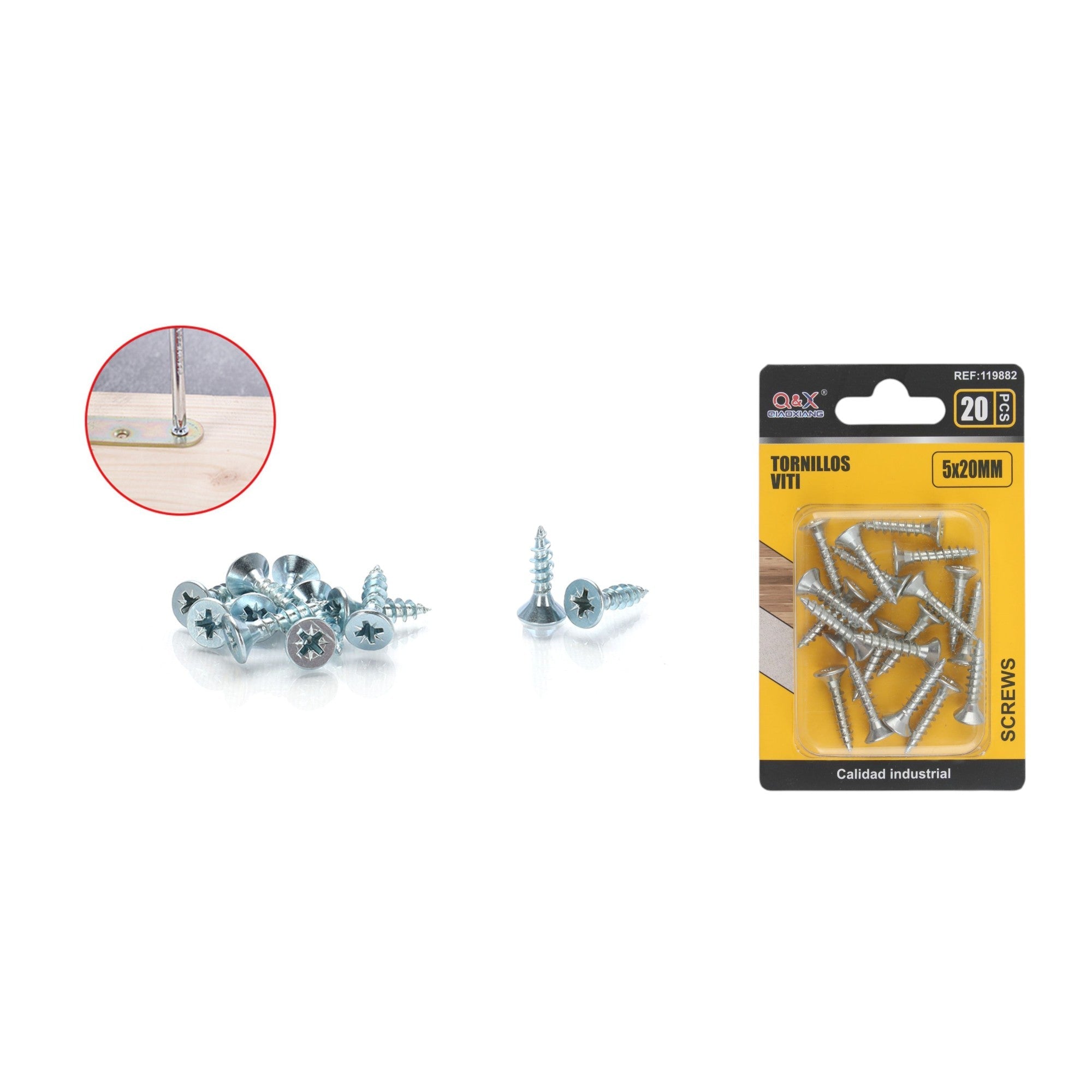 Clavo para fibrocemento zincado blanco 5x20 mm 20 pcs