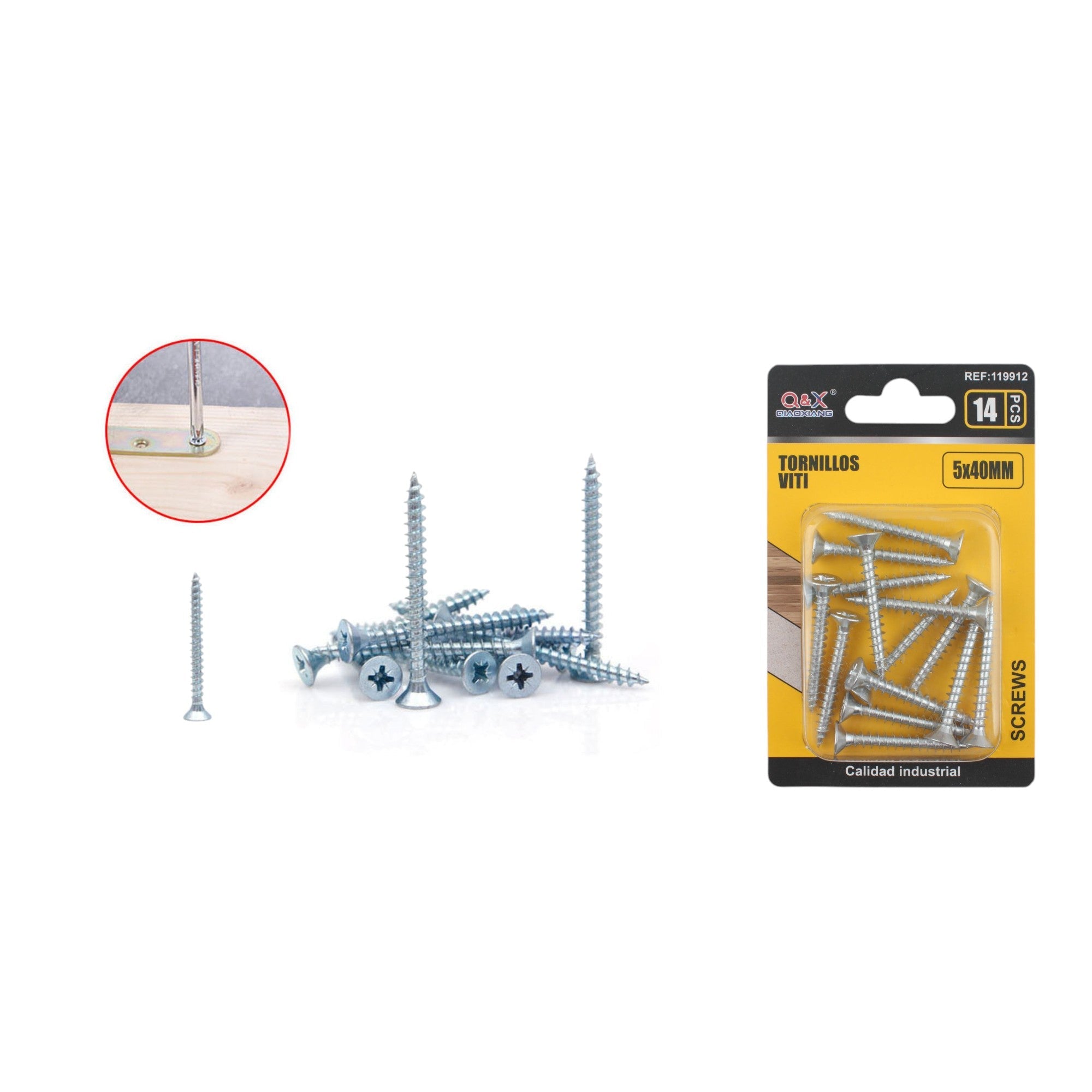 Clavo para fibrocemento zincado blanco 5x40 mm 14 pcs