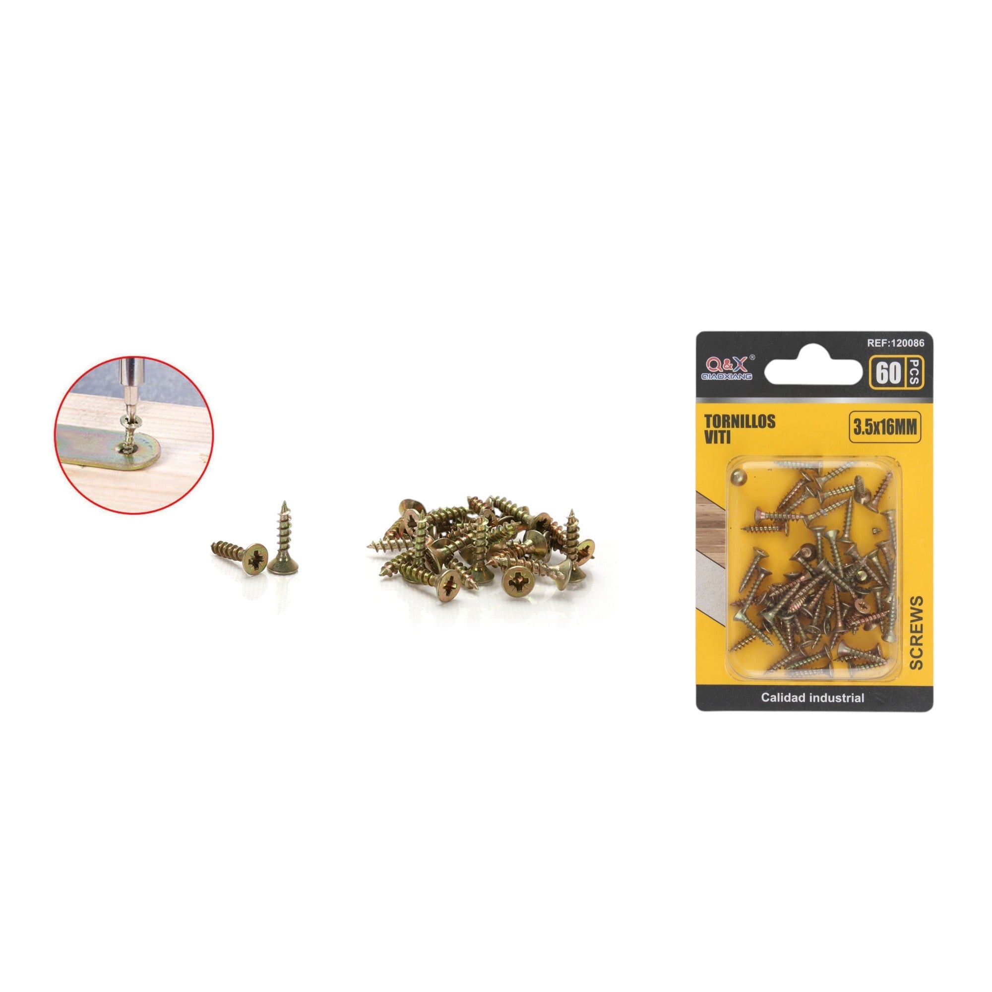 Clavo para fibrocemento zincado color 3.5x16 mm 60 pcs