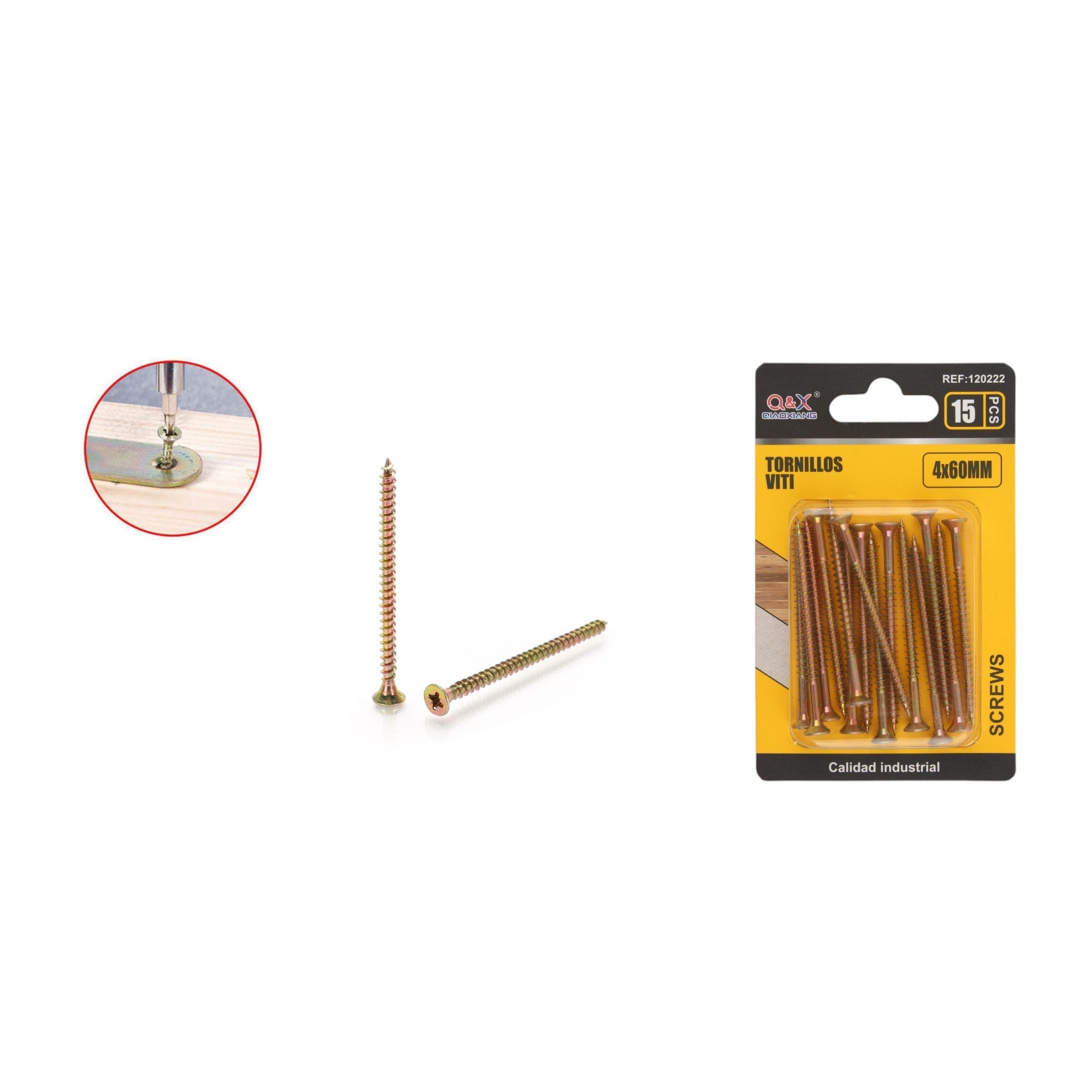 Clavo para fibrocemento zincado color 4x60 mm 15 pcs