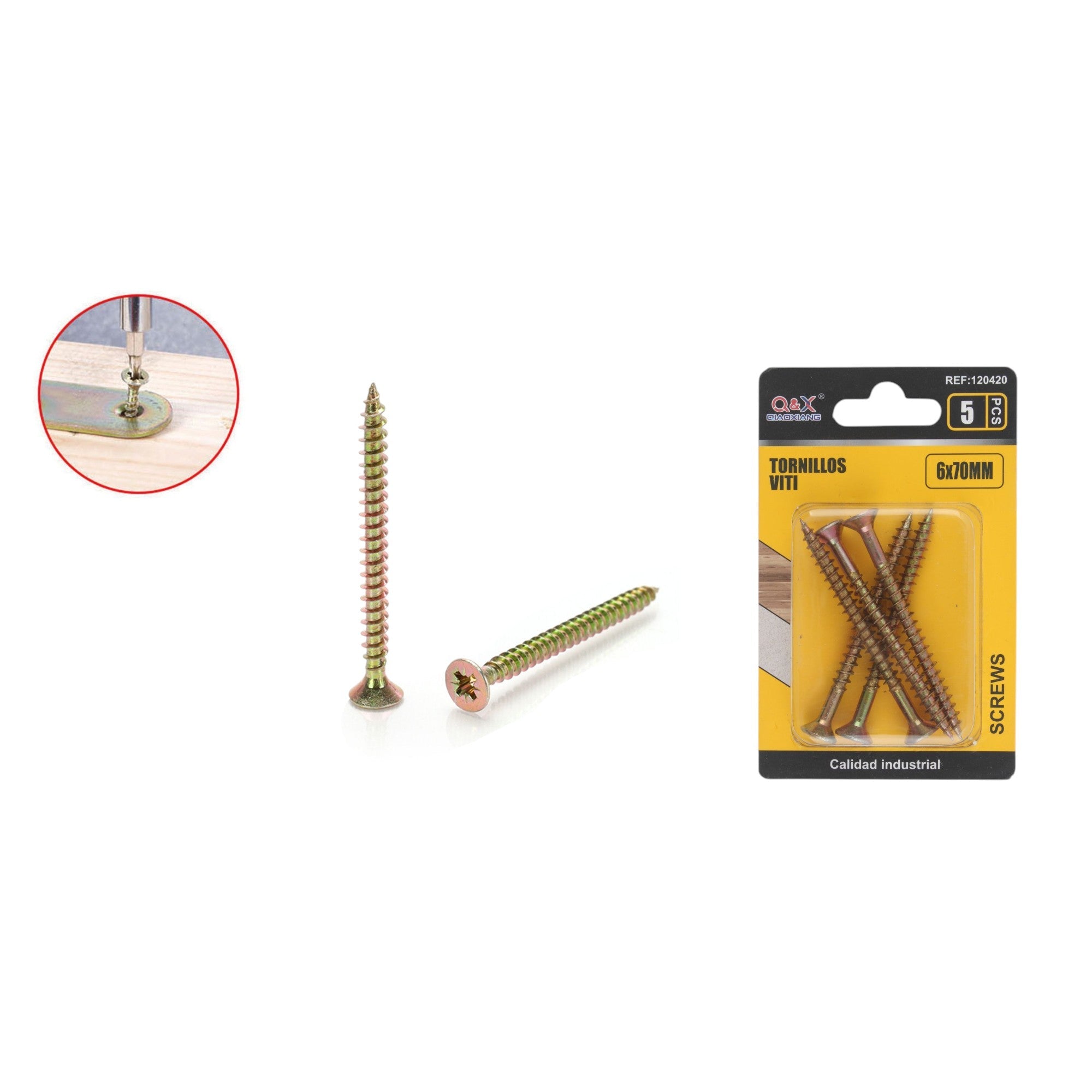 Clavo para fibrocemento zincado color 6x70 mm 5 pcs