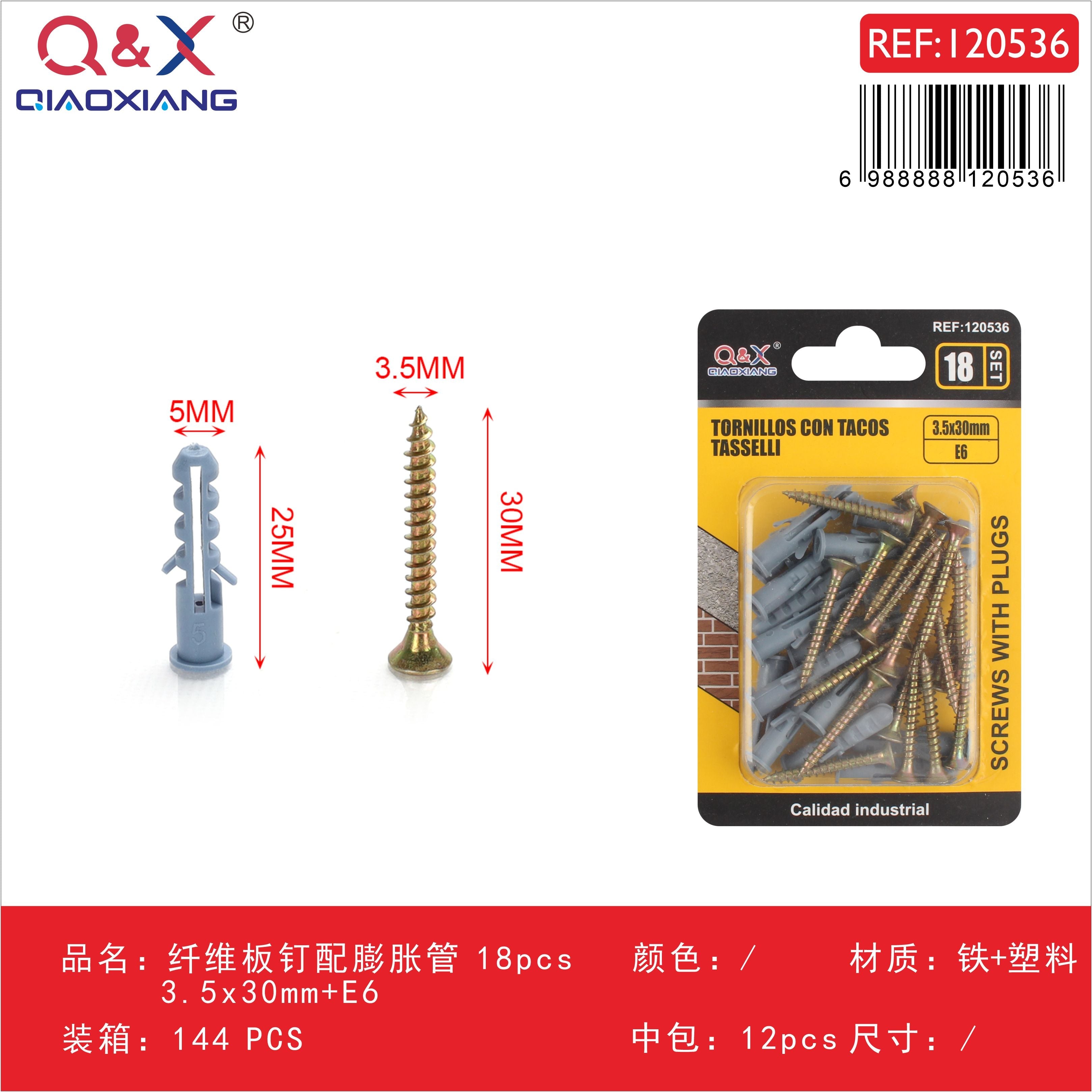 Clavo para fibrocemento con tarugo 3.5x30 mm + E6 18 pcs