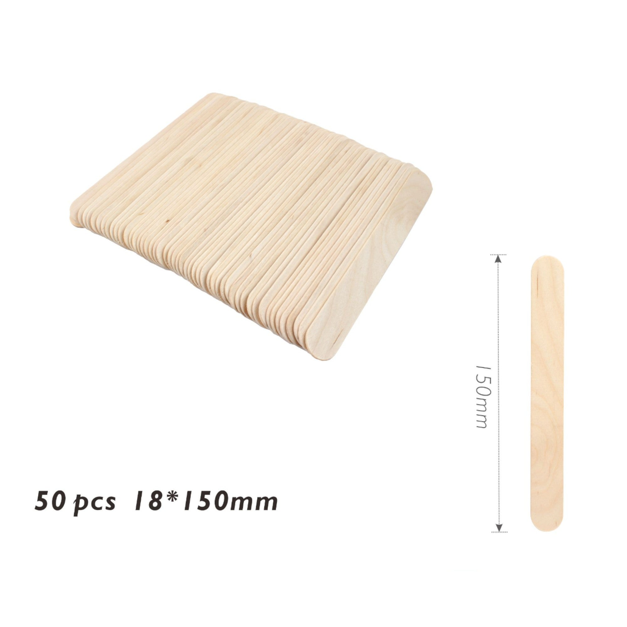 Bajas Lenguas de Madera Natural – 50 Piezas