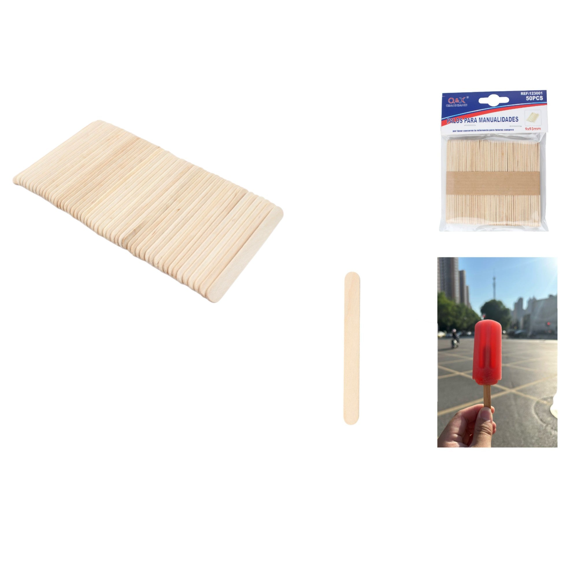 Palitos de Madera Naturales – 50 Piezas