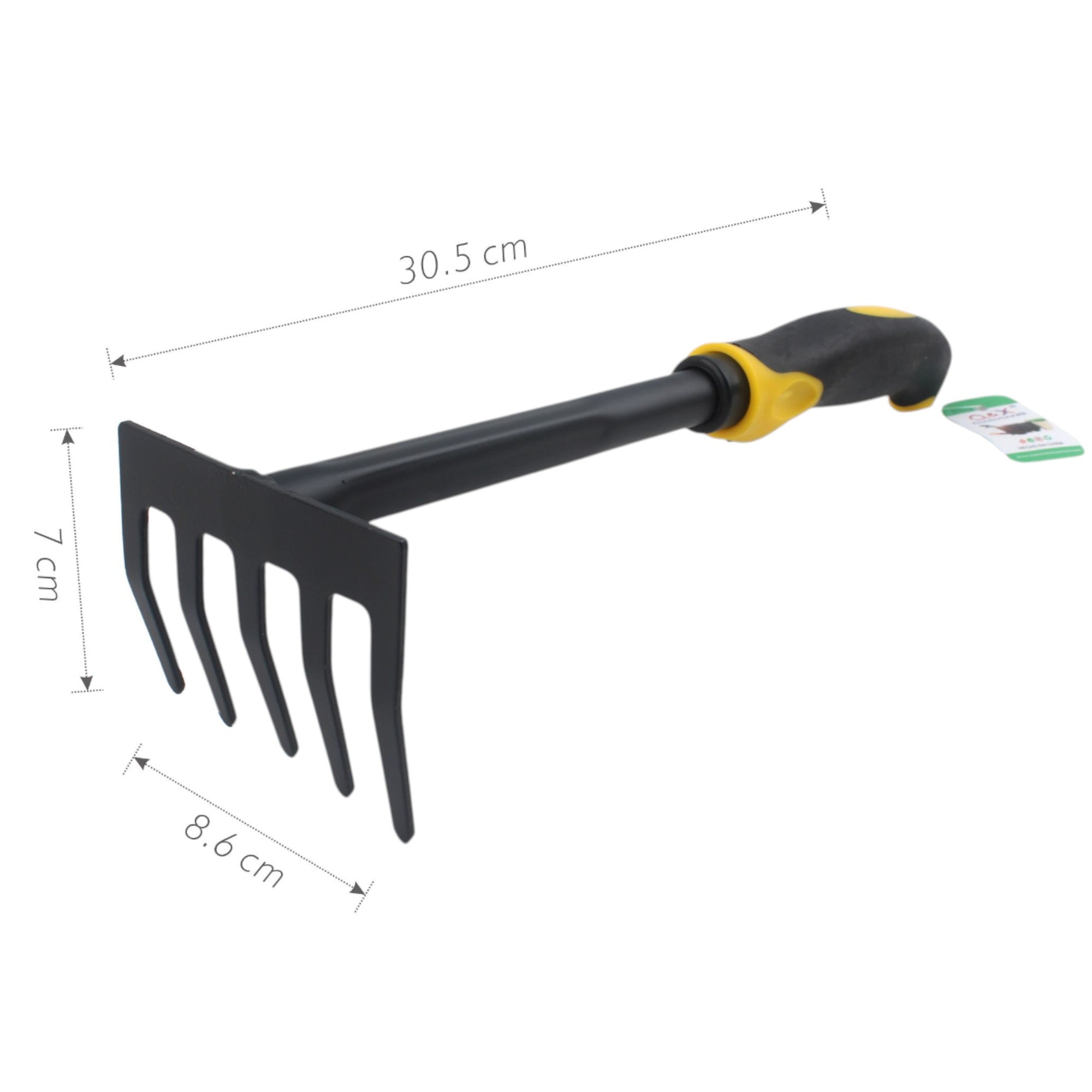 Rastrillo de Cinco Dientes Mango Amarillo y Negro XL-2085E