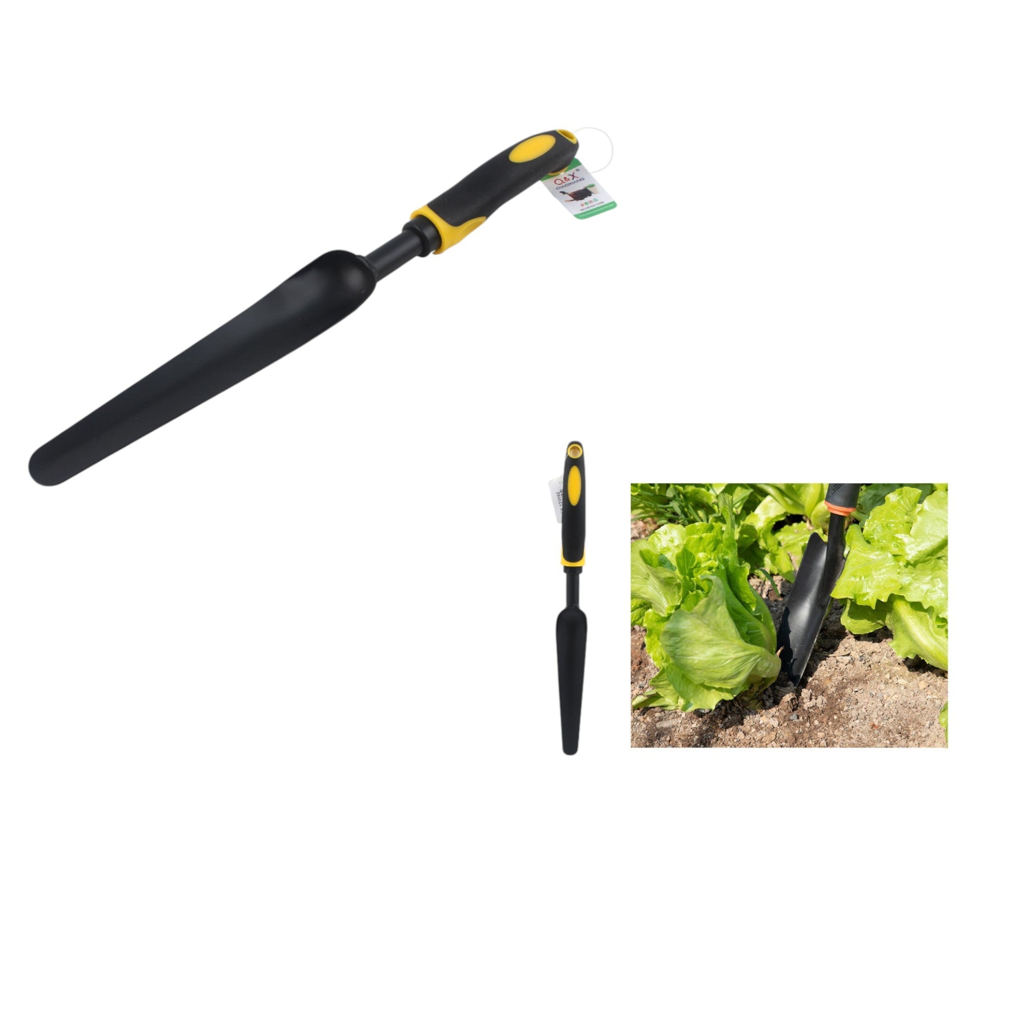 Extractor de raíces punta redonda XL-2085K mango amarillo/negro 36,5 cm