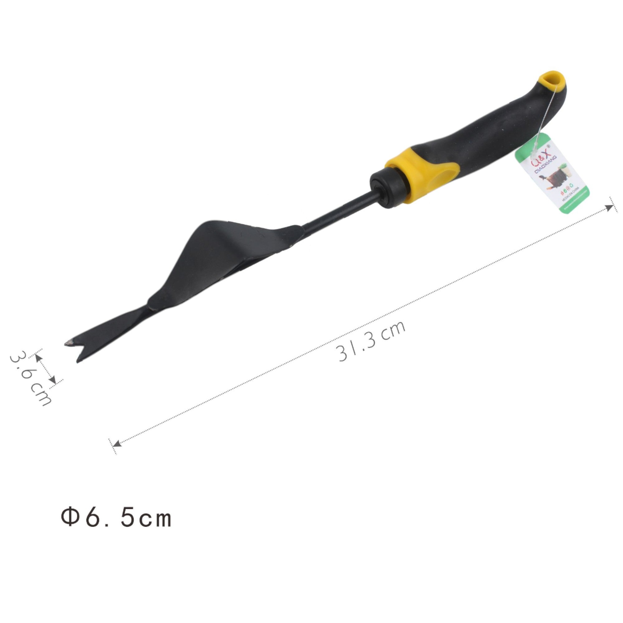 Extractor de Raíces con Placa Metálica Mango Amarillo y Negro XL-2085L