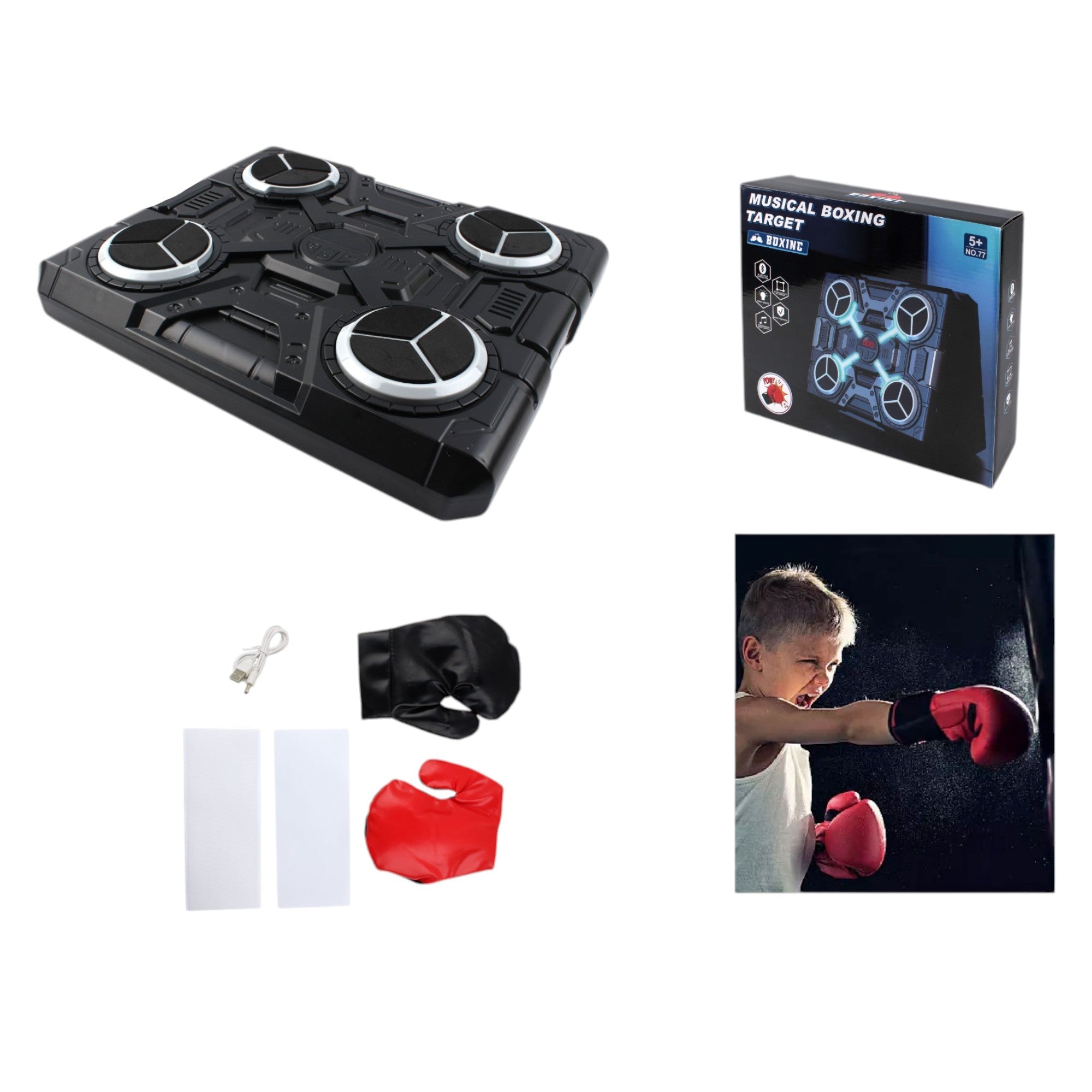 Diana de boxeo con luz y musica