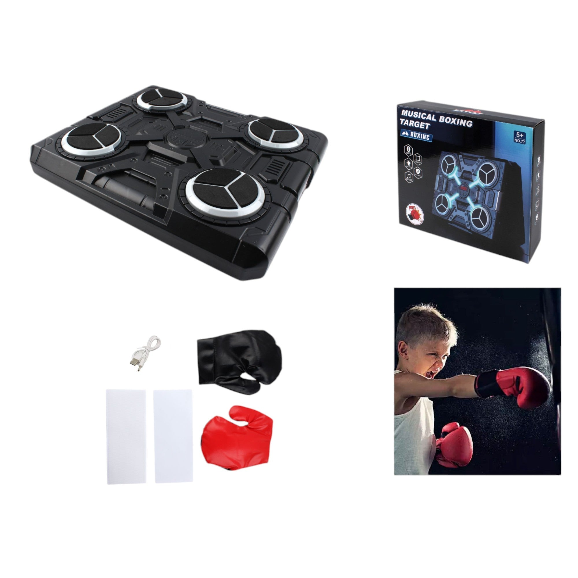 Diana de boxeo con luz y musica