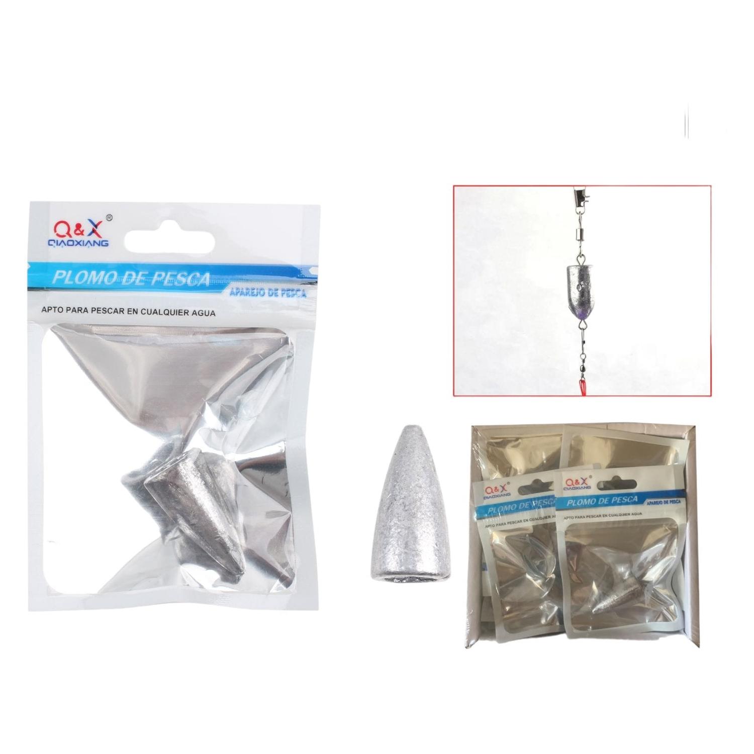 Colgante De Plomo De Bala De 50G 1 Pieza (Color De Plomo)