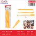 Set de herramientas para cerámica, 3 piezas, color amarillo