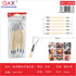 Set de herramientas para cerámica de plástico, 6 piezas, modelo largo, color beige