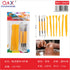 Set de herramientas para cerámica de plástico, 10 piezas, color amarillo