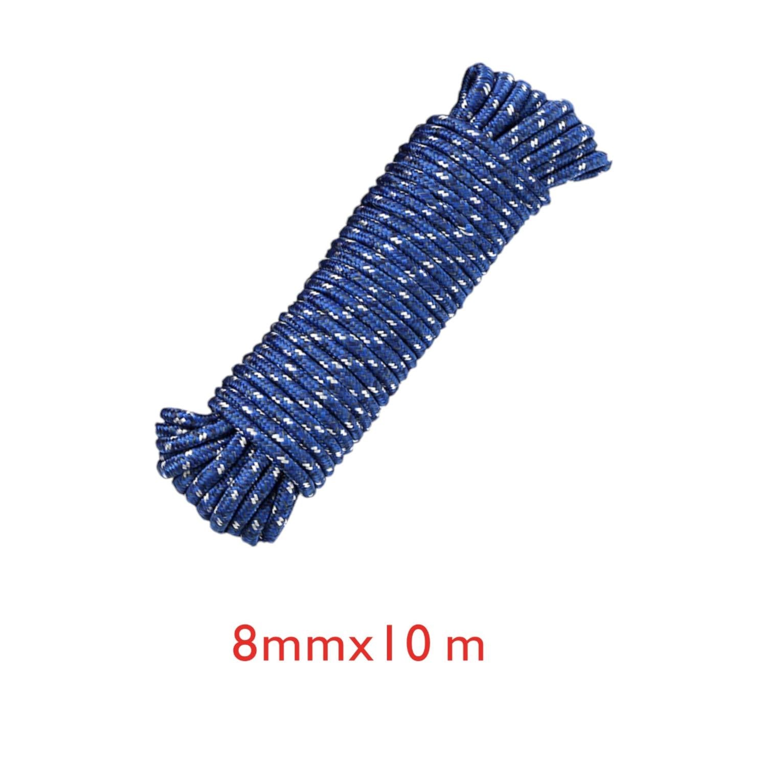 Cuerda de colgar ropa PE 8MM*10M con gancho azul modelo 65200