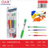 Pinceles para óleo de plástico de colores, set de 4 piezas, colores surtidos
