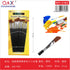 Pinceles para óleo con virola de cobre y pelo mixto, set de 12 piezas, color negro