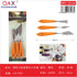 Set espátulas cola de pez 3 piezas color amarillo